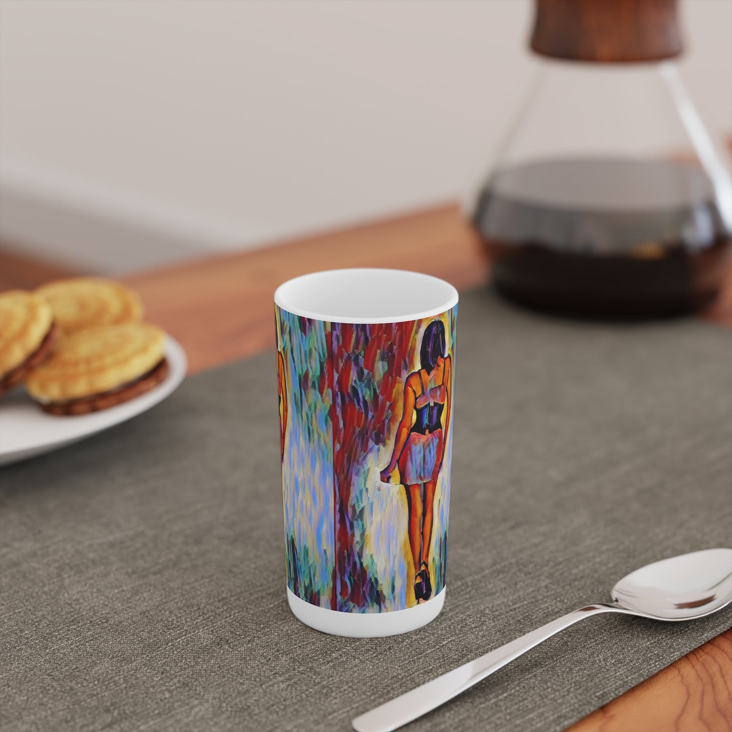 Conical Coffee Mugs (3oz, 8oz, 12oz) ...  I'll Walk 'A-Hundred-Miles' In Stilettos ... Original Works ... June 2023. Central Idaho, USA ...