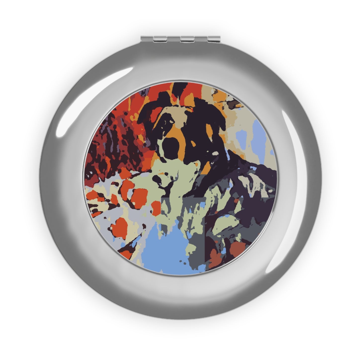 Compact Travel Mirror ... Ozzy-Hippensteel ... "Don't Cry Now ... Dry-Your-Eyes ... On-The-Wind". Original Works. May 2023.