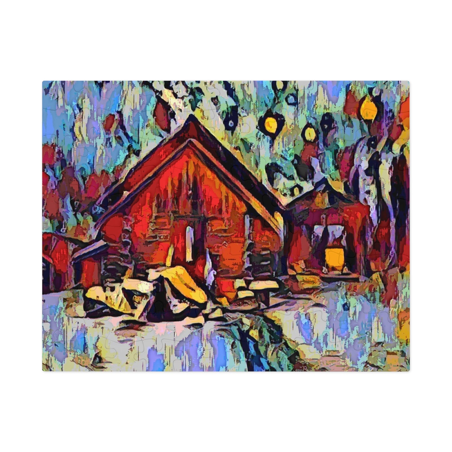 Jigsaw Puzzle (30, 110, 252, 500,1000-Piece) ... A Very Abstract "Mountain Winter Scene" ... Original Works. Copyright Phot's Photo_LODA: Les Objets D'Art. December 2023 ...