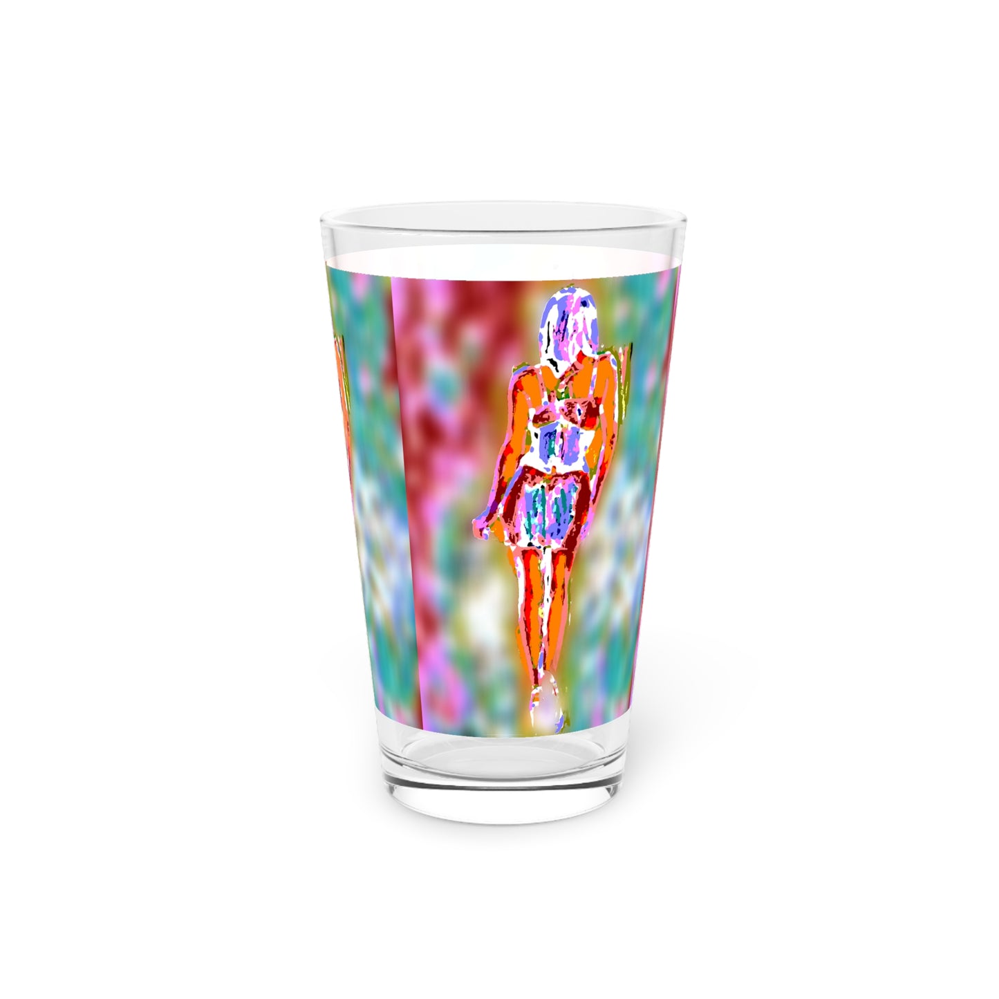 Pint Glass, 16oz ... I'll Walk 'A-Hundred-Miles' In Stilettos ... Original Works ... June 2023. Central Idaho, USA ...