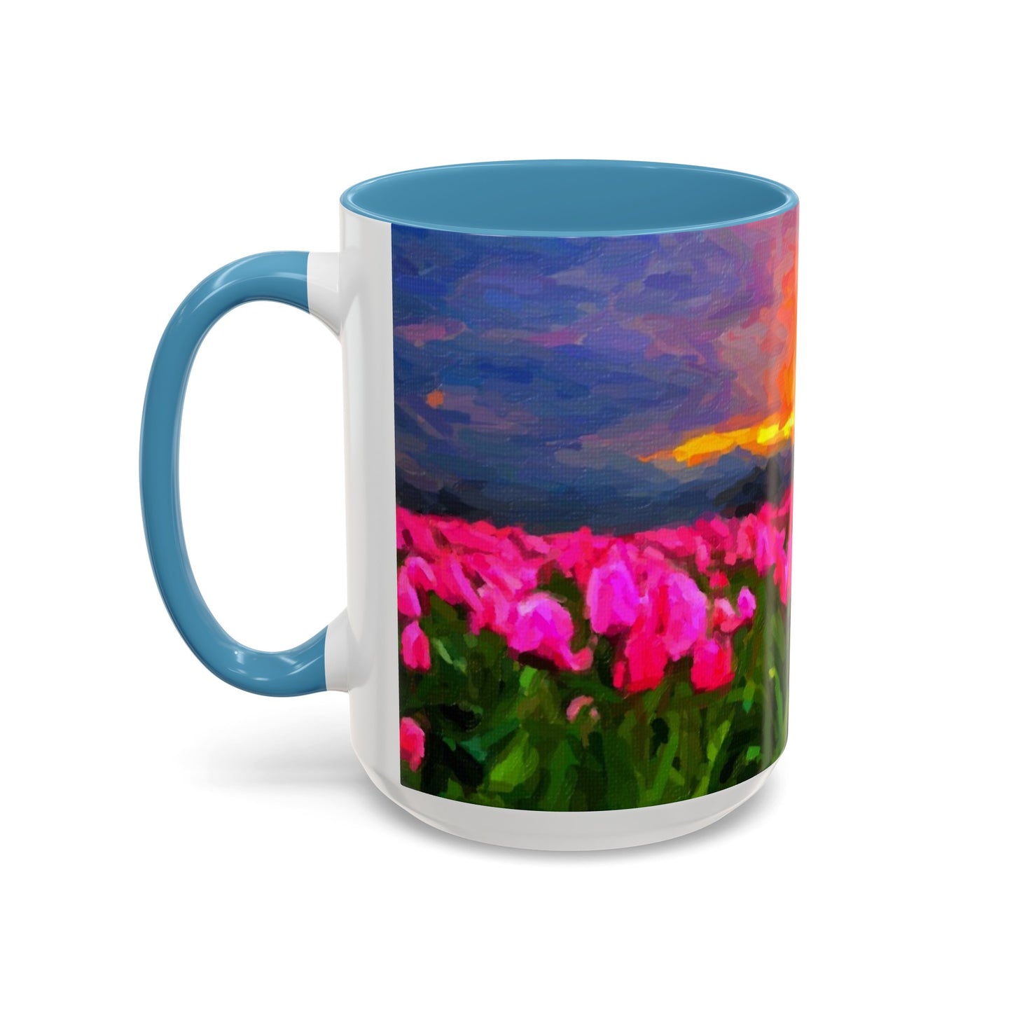 Accent Coffee Mug (11, 15oz) ... Skagit Valley Tulips ... Skagit Valley, Washington ... Family Archives ... Original Works ... Circa 1980's ...