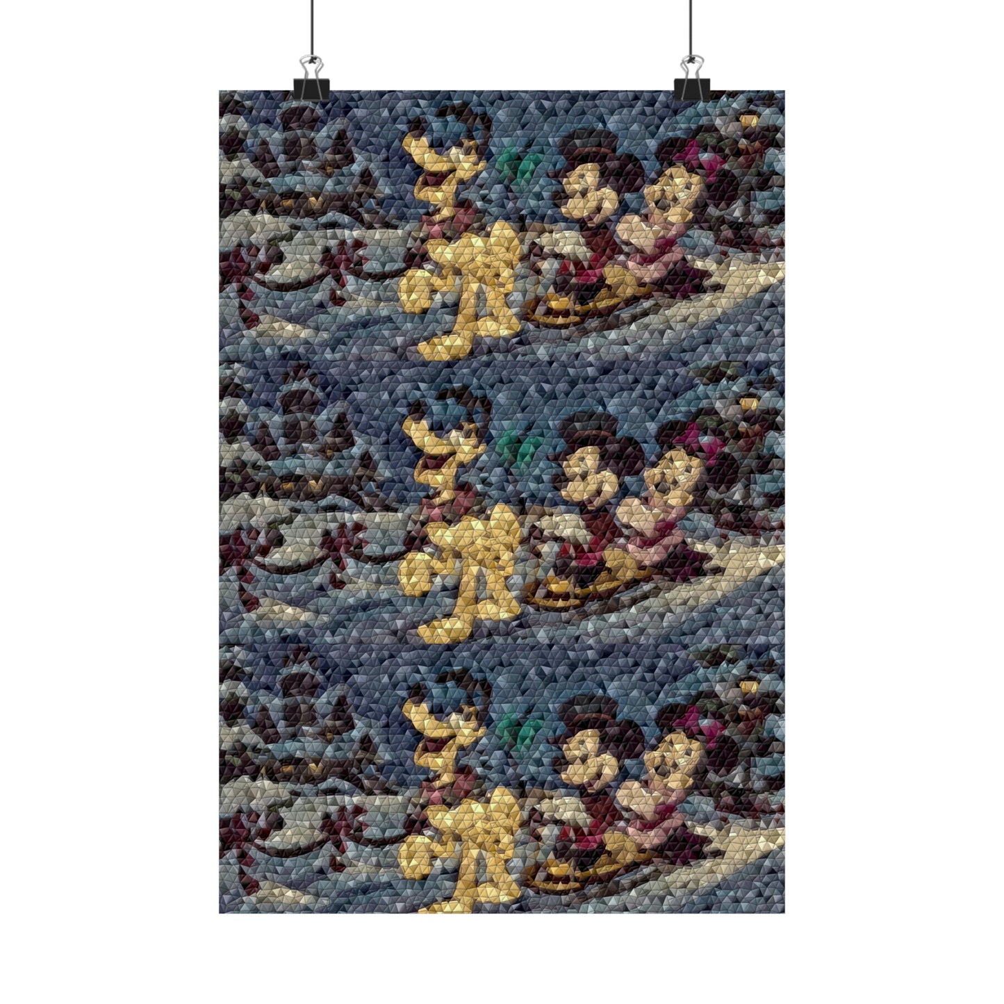 Matte Vertical Posters ... Mickey_N_Minnie Mouse & Pluto ... "A Winter Sleigh Ride" ... Original Works. Winter 2023 ...