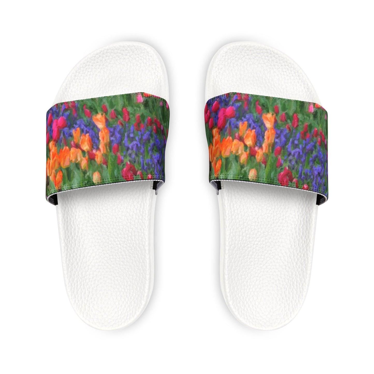 Men's PU Slide Sandals ... Skagit Valley Tulips ... Skagit Valley, Washington ... Family Archives ... Original Works ... Circa 1980's ...