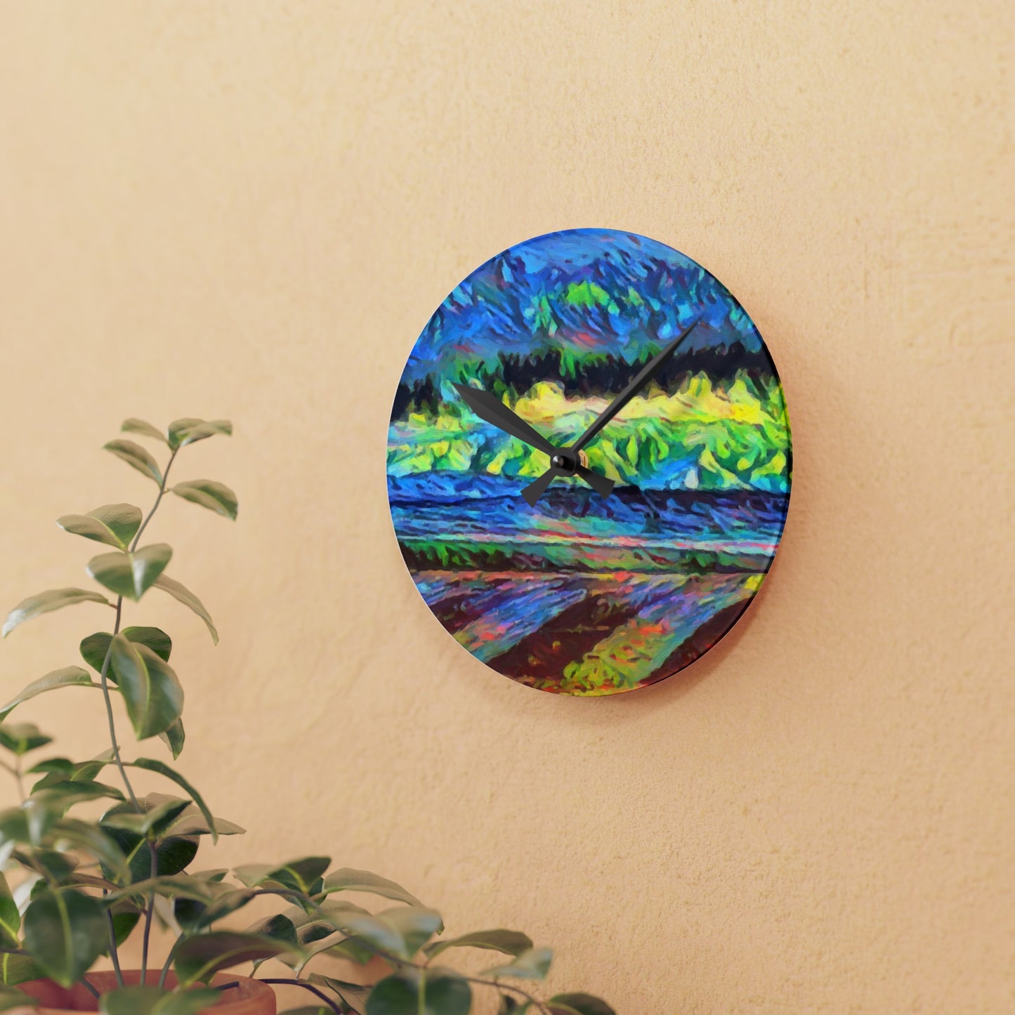 Acrylic Wall Clock ... On-The-Prairie .. "The Storm Is Brewing" ... Central Idaho: November 2023 ... Original Works ...