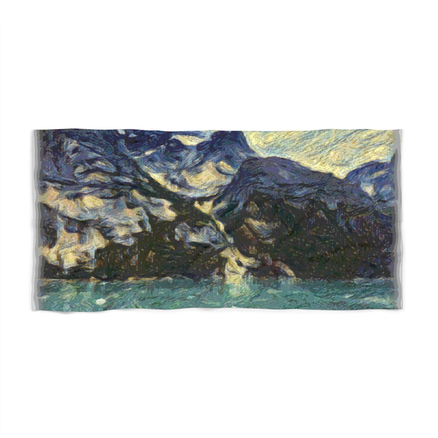 Beach Towel ... Tracy Arm Fjord ... South Of Skagway, Alaska ... Summer: June 2024 ... Original Works ...