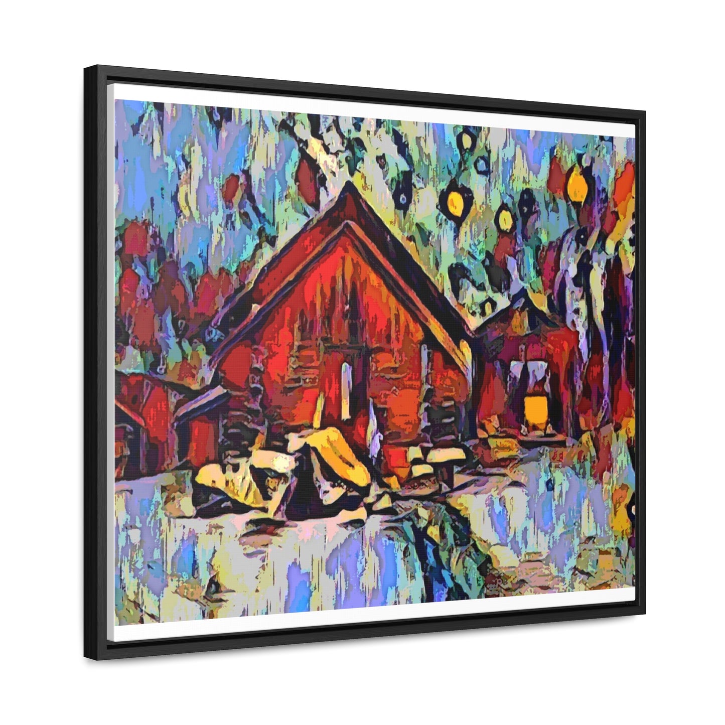 Gallery Canvas Wraps, Horizontal Frame ... A Very Abstract "Mountain Winter Scene" ... Original Works. Copyright Phot's Photo_LODA: Les Objets D'Art. December 2023 ...