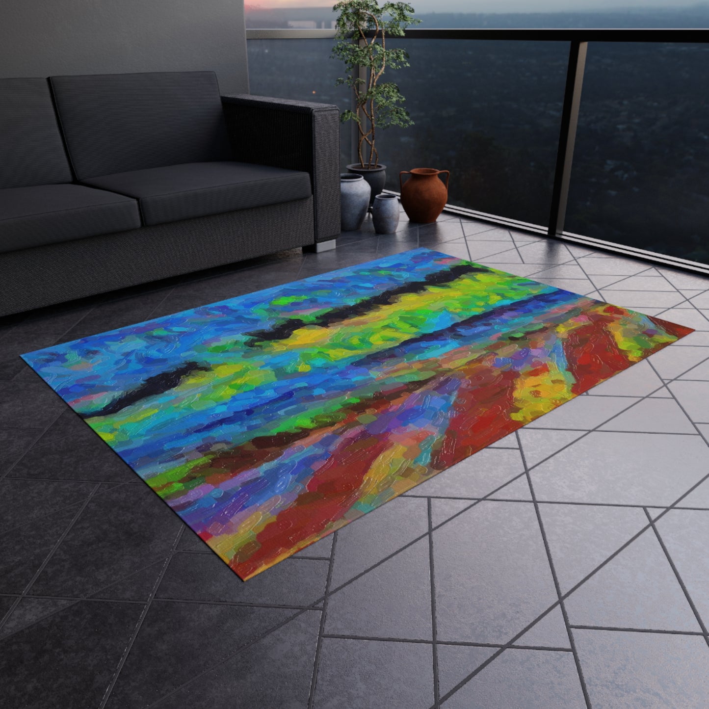 Outdoor Rug ... On-The-Prairie .. "The Storm Is Brewing" ... Central Idaho: November 2023 ... Original Works  ...