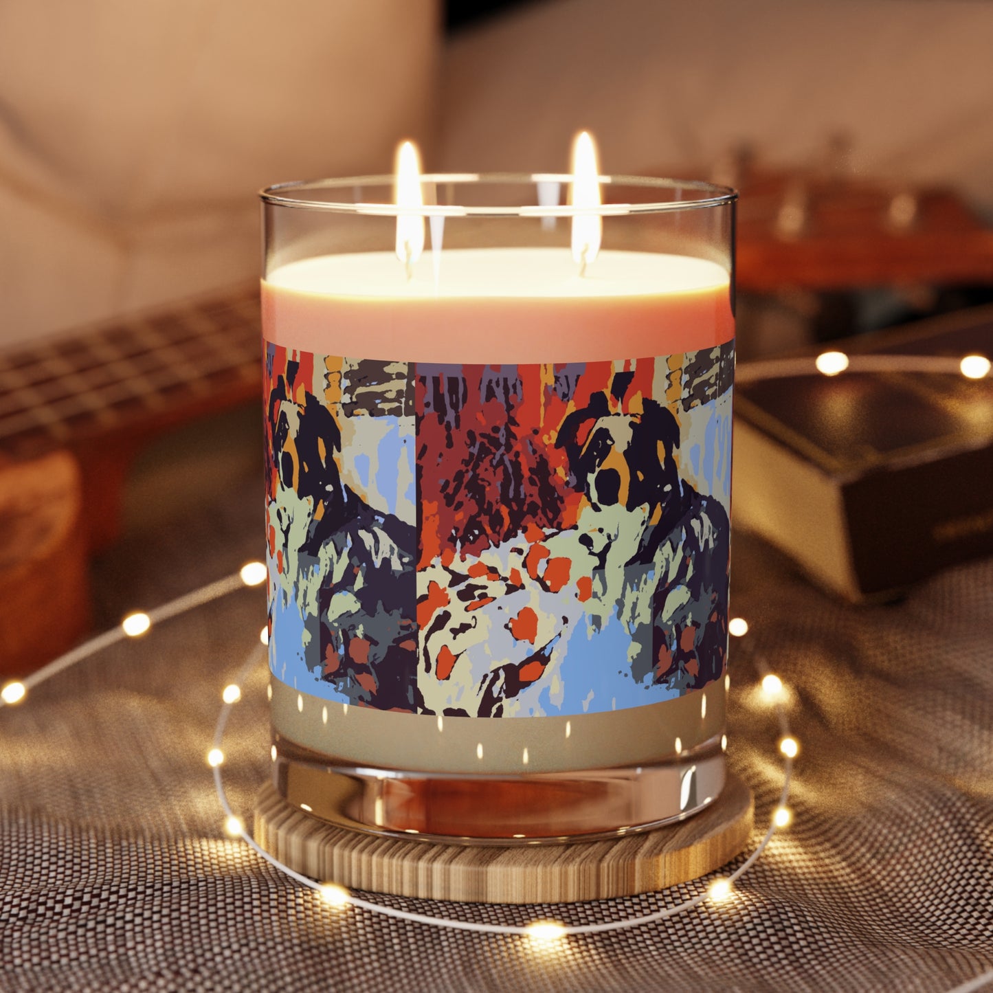 Scented Candle - Full Glass, 11oz ... Ozzy-Hippensteel ... "Don't Cry Now ... Dry-Your-Eyes ... On-The-Wind". Original Works. May 2023.