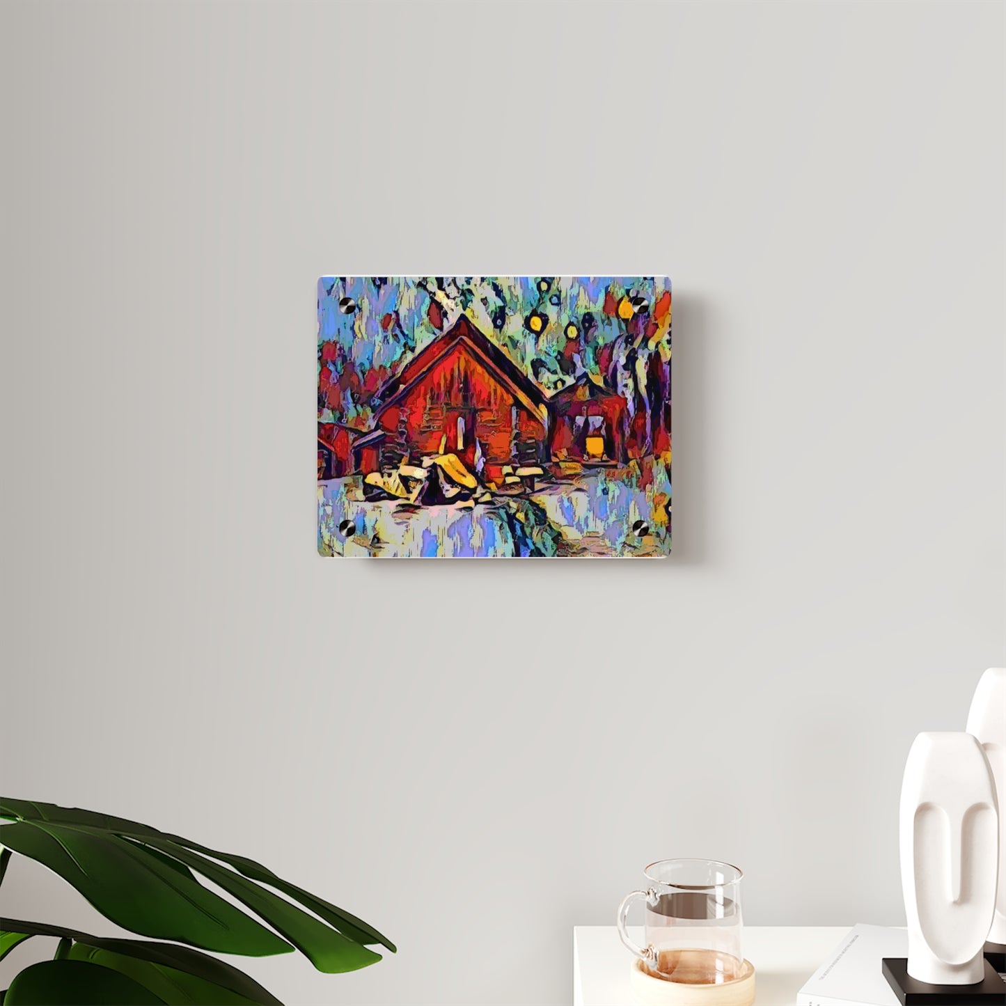 Acrylic Wall Art Panels ... A Very Abstract "Mountain Winter Scene" ... Original Works. Copyright Phot's Photo_LODA: Les Objets D'Art. December 2023 ...