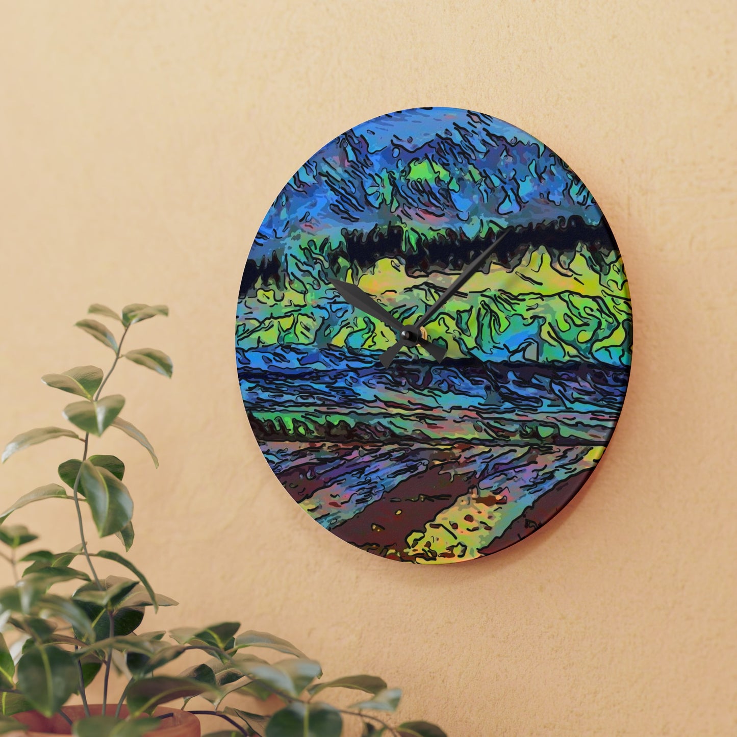 Acrylic Wall Clock ... On-The-Prairie .. "The Storm Is Brewing" ... Central Idaho: November 2023 ... Original Works ...
