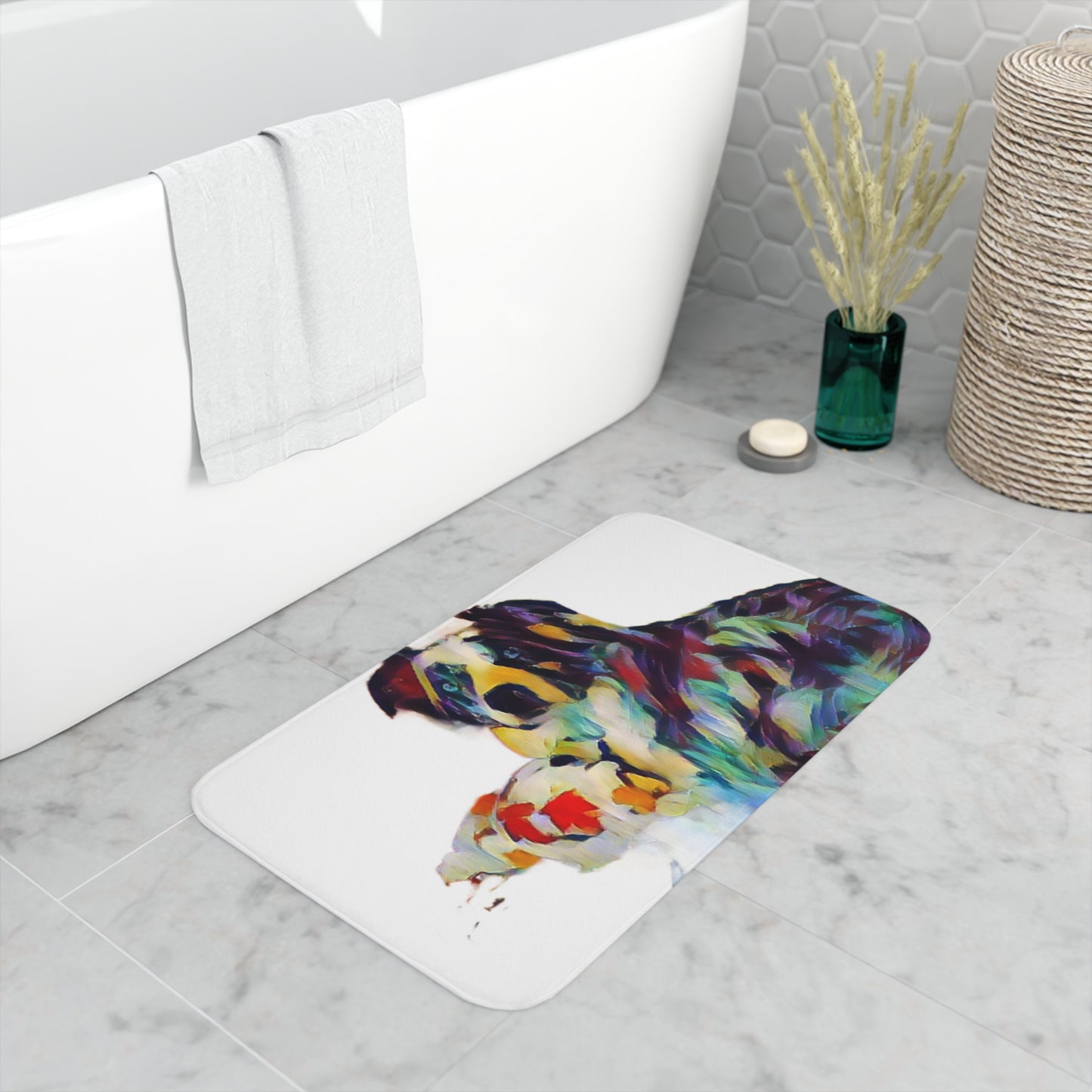 Memory Foam Bath Mat ... Ozzy-Hippensteel ... "Don't Cry Now ... Dry-Your-Eyes ... On-The-Wind". Original Works. May 2023.
