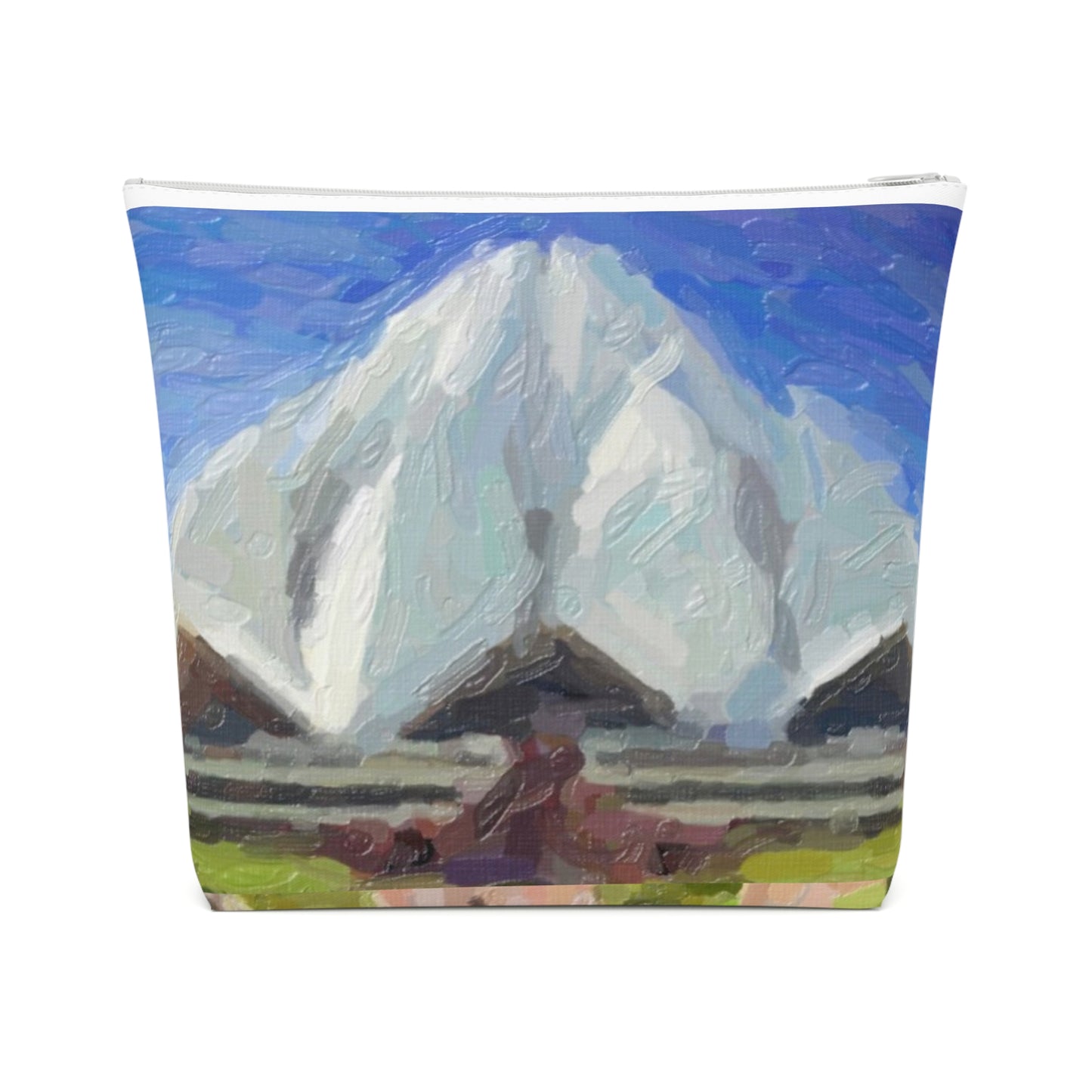 Cotton Cosmetic Bag ... Bahai'i-House-Of-Worship ... "New Delhi's World-Famous Lotus Temple" ... Original Works ... Delhi, India: Circa 2003-2007 ...