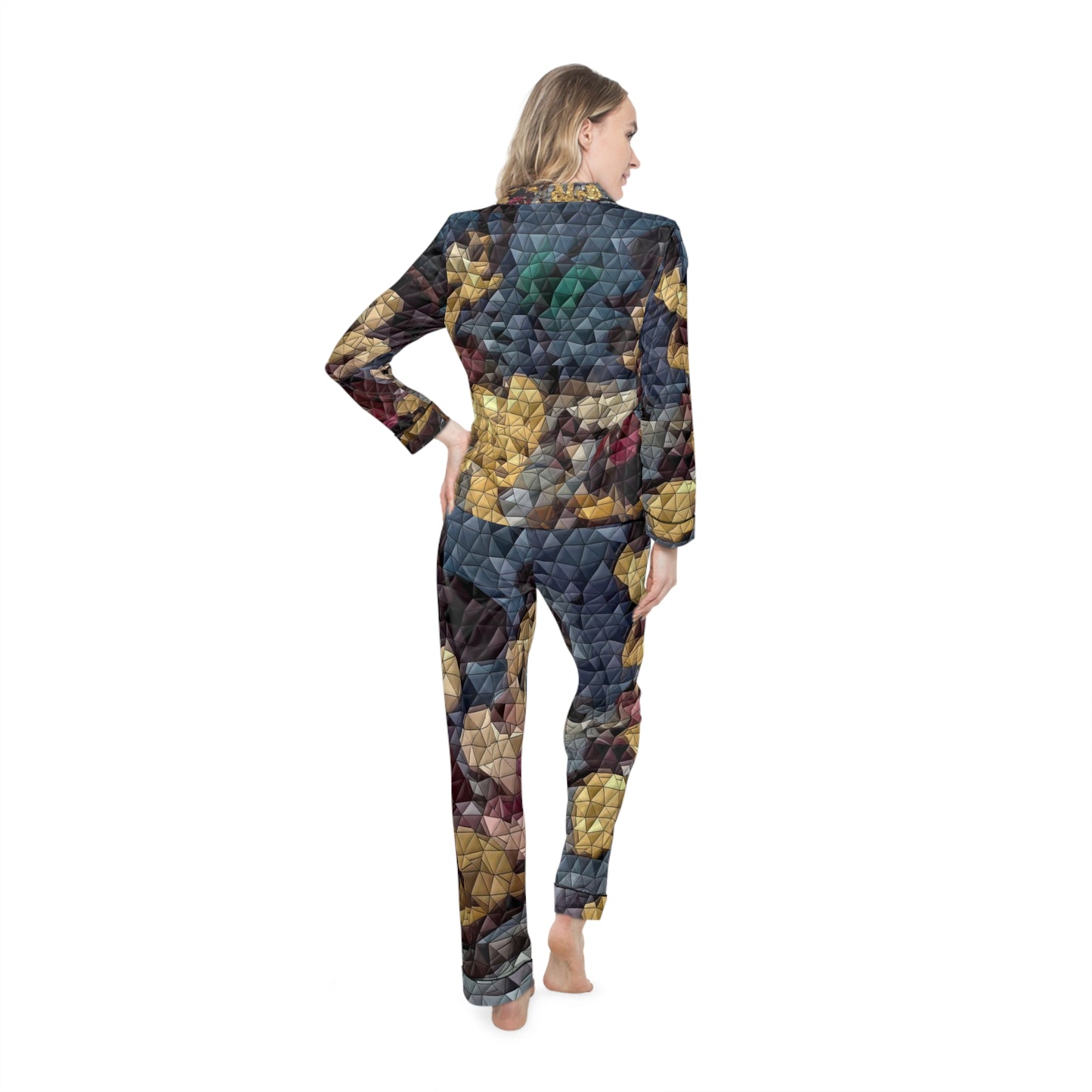 Women's Satin Pajamas (AOP) ... Mickey_N_Minnie Mouse & Pluto ... "A Winter Sleigh Ride" ... Original Works. Winter 2023 ...
