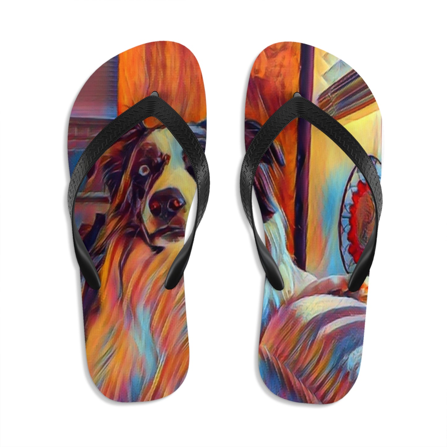 Unisex Flip-Flops ... Ozzy-Hippensteel ... "Don't Cry Now ... Dry-Your_Eyes ... On The Wind". Oriignal Works. May 2023.