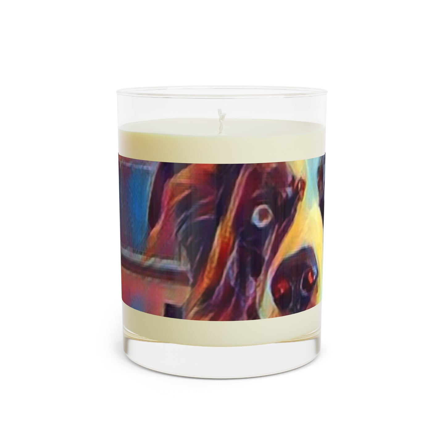 Scented Candle - Full Glass, 11oz ... Ozzy-Hippensteel ... "Don't Cry Now ... Dry-Your-Eyes ... On-The-Wind". Original Works. May 2023.