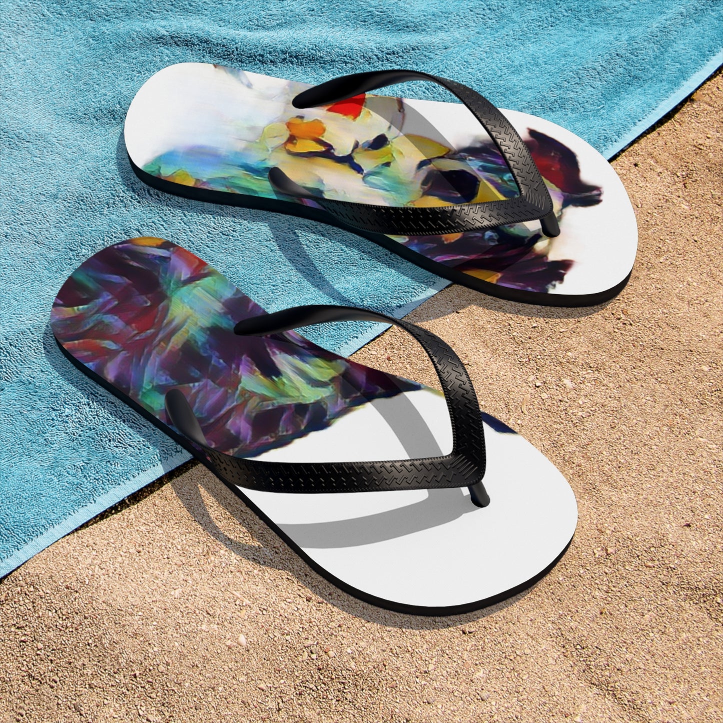Unisex Flip-Flops ... Ozzy-Hippensteel ... "Don't Cry Now ... Dry-Your_Eyes ... On The Wind". Oriignal Works. May 2023.