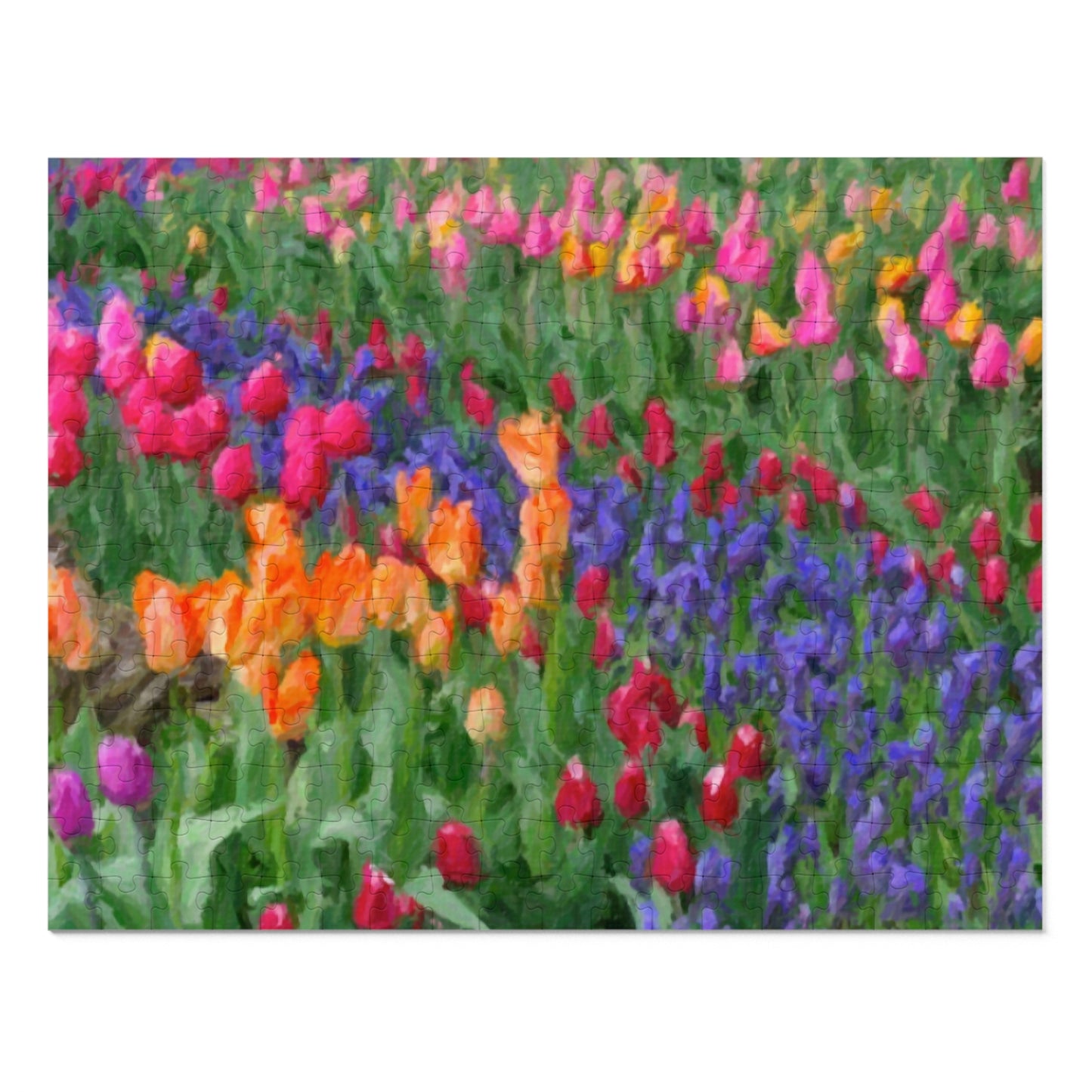 Jigsaw Puzzle (30, 110, 252, 500,1000-Piece) ... Skagit Valley Tulips ... Skagit Valley, Washington ... Family Archives ... Original Works ... Circa 1980's ...