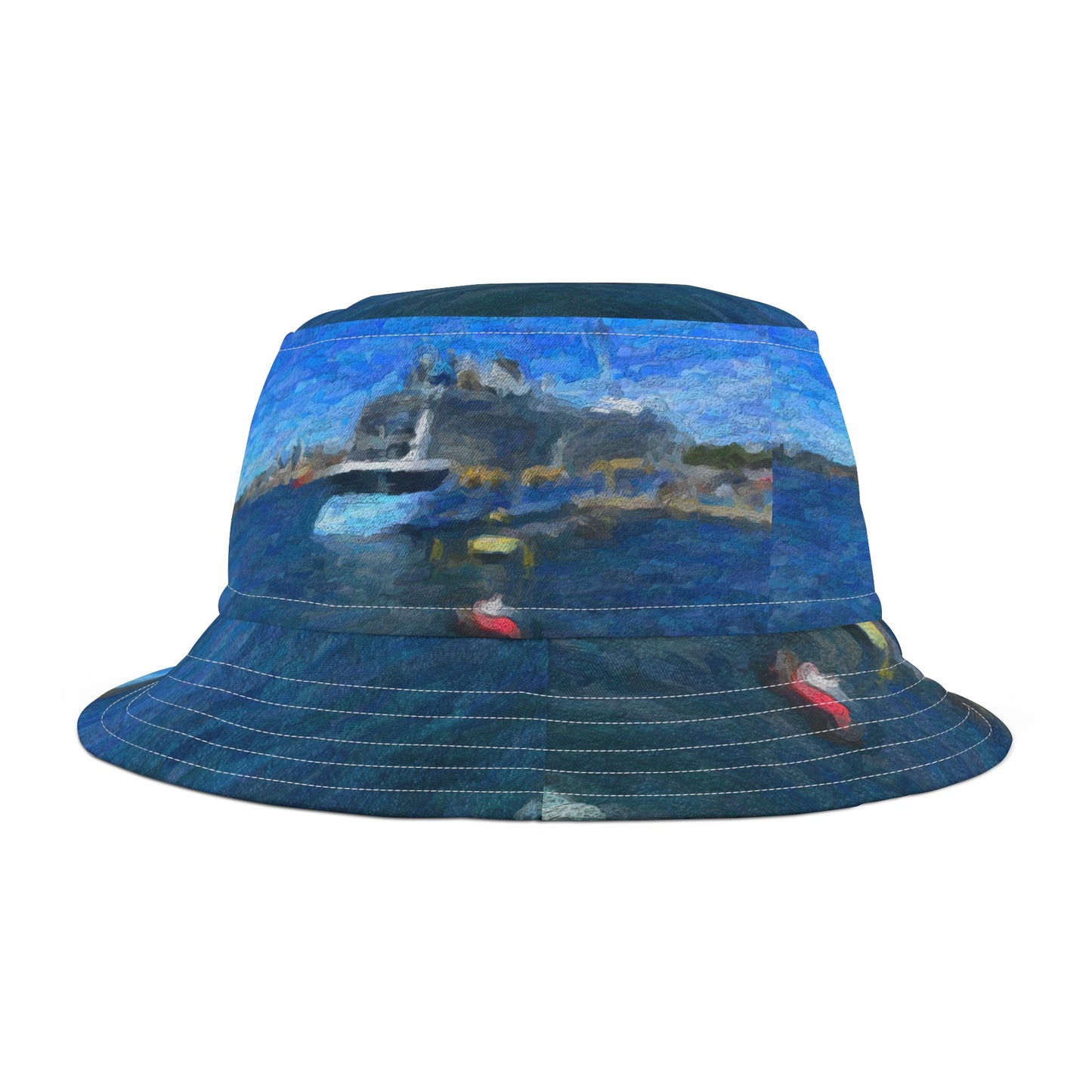 Bucket Hat (AOP) ... Into Vancouver Harbor We Arrive: Celebrity Edge-Cruise ... Vancouver, British Columbia ... June 2024 ... Original Works