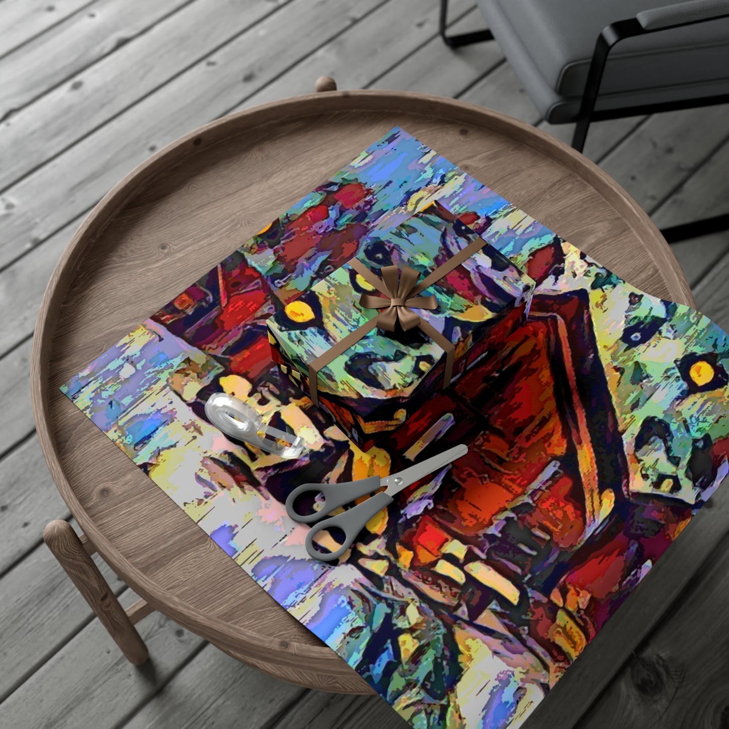 Gift Wrap Papers ... A Very Abstract "Mountain Winter Scene" ... Original Works. Copyright Phot's Photo_LODA: Les Objets D'Art. December 2023 ...