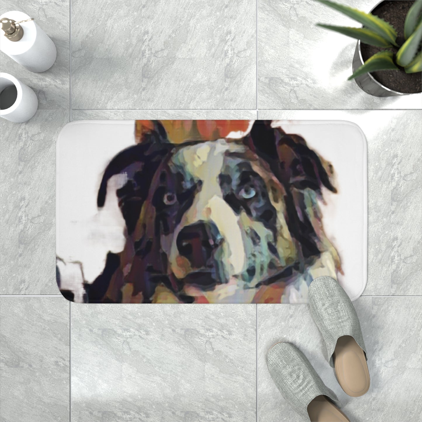 Memory Foam Bath Mat ... Ozzy-Hippensteel ... "Don't Cry Now ... Dry-Your-Eyes ... On-The-Wind". Original Works. May 2023.