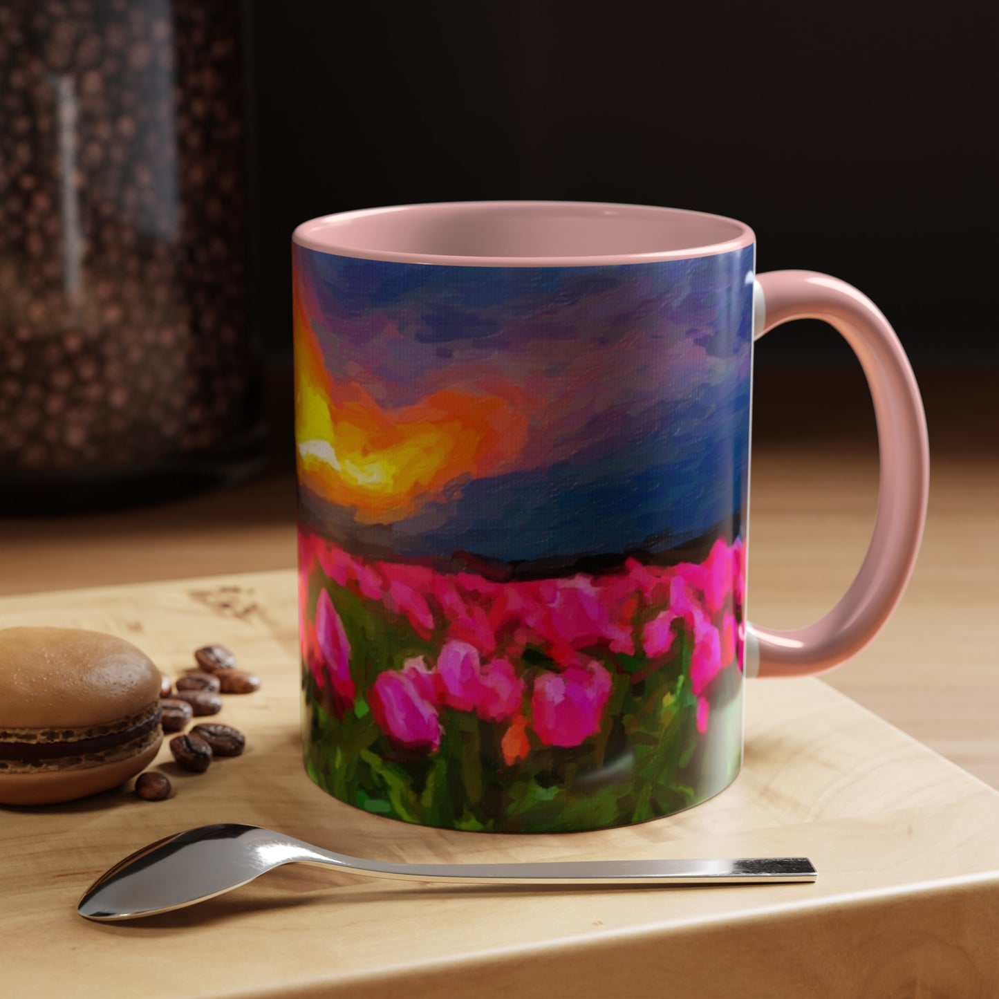 Accent Coffee Mug (11, 15oz) ... Skagit Valley Tulips ... Skagit Valley, Washington ... Family Archives ... Original Works ... Circa 1980's ...