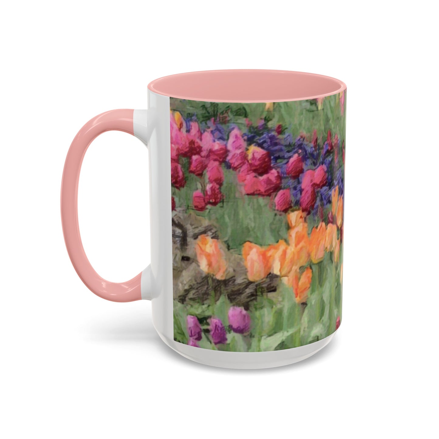 Accent Coffee Mug (11, 15oz) ... Skagit Valley Tulips ... Skagit Valley, Washington ... Family Archives ... Original Works ... Circa 1980's ...