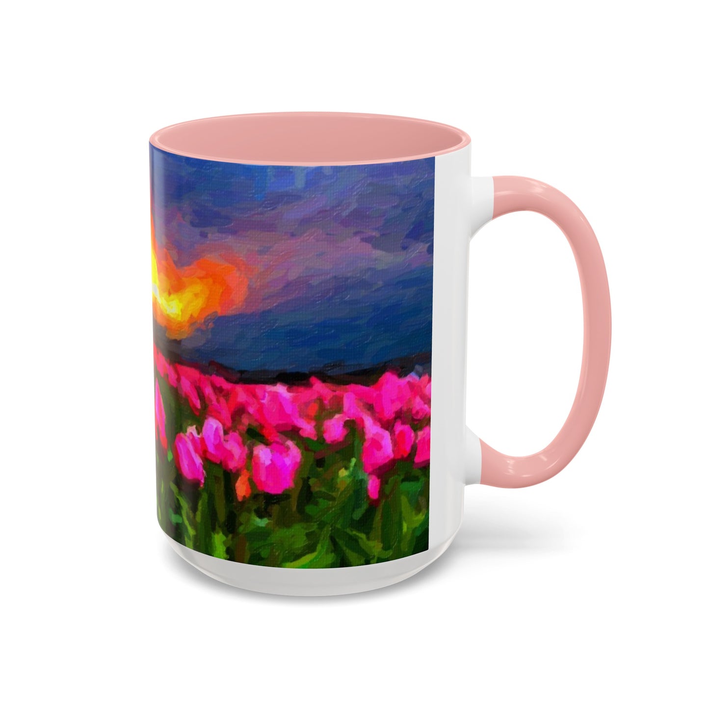 Accent Coffee Mug (11, 15oz) ... Skagit Valley Tulips ... Skagit Valley, Washington ... Family Archives ... Original Works ... Circa 1980's ...
