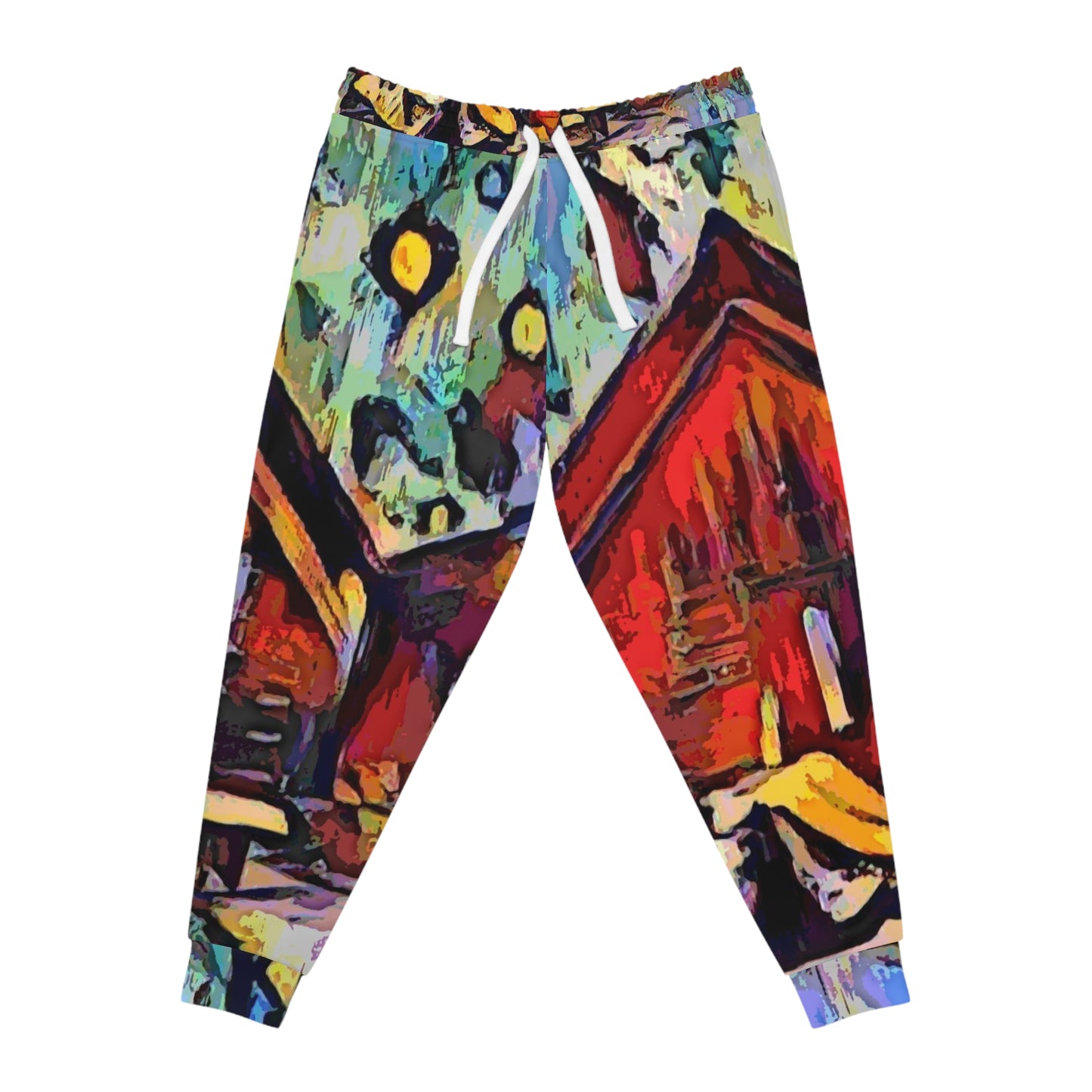 Athletic Joggers (AOP) ... A Very Abstract "Mountain Winter Scene" ... Original Works. Copyright Phot's Photo_LODA: Les Objets D'Art. December 2023 ...