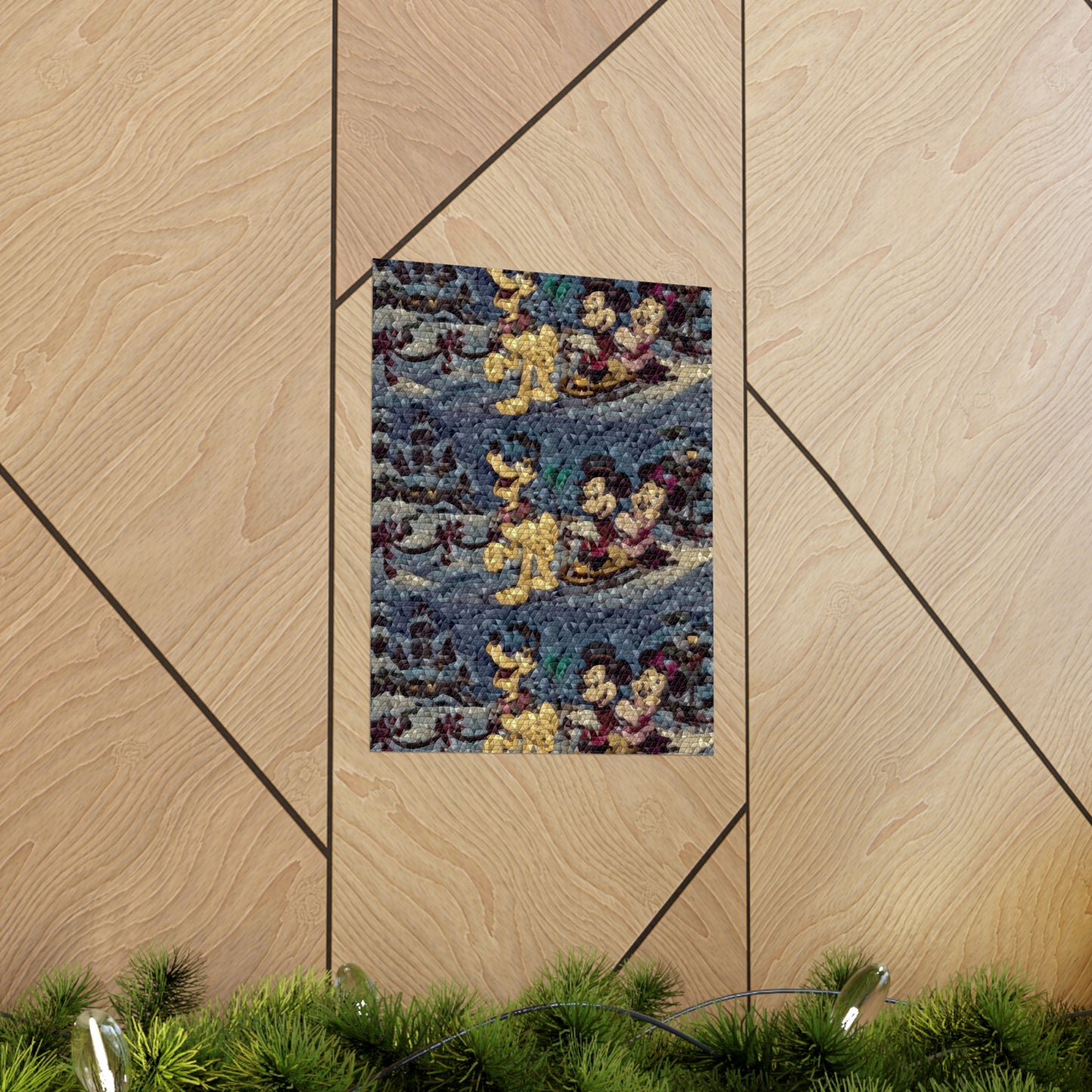 Matte Vertical Posters ... Mickey_N_Minnie Mouse & Pluto ... "A Winter Sleigh Ride" ... Original Works. Winter 2023 ...