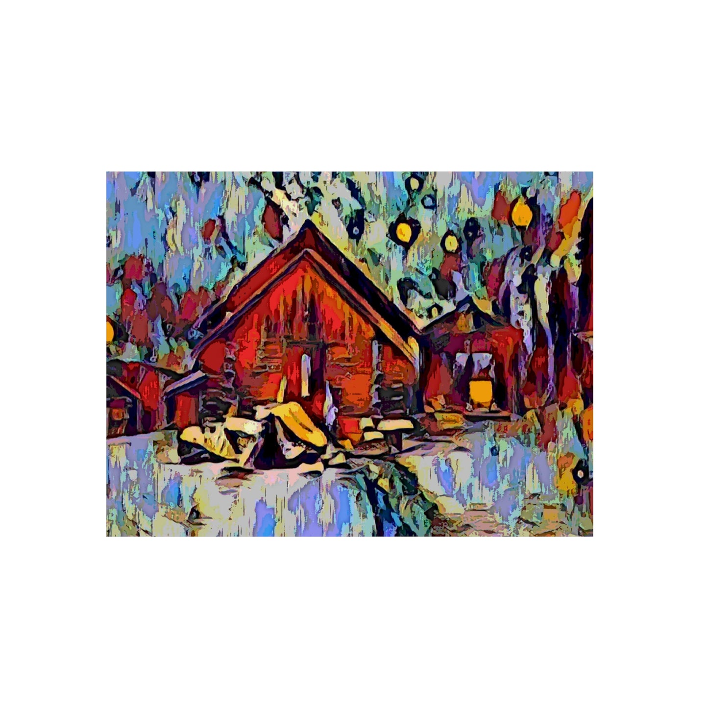 Aluminum Composite Panels ... A Very Abstract "Mountain Winter Scene" ... Original Works. Copyright Phot's Photo_LODA: Les Objets D'Art. December 2023 ...