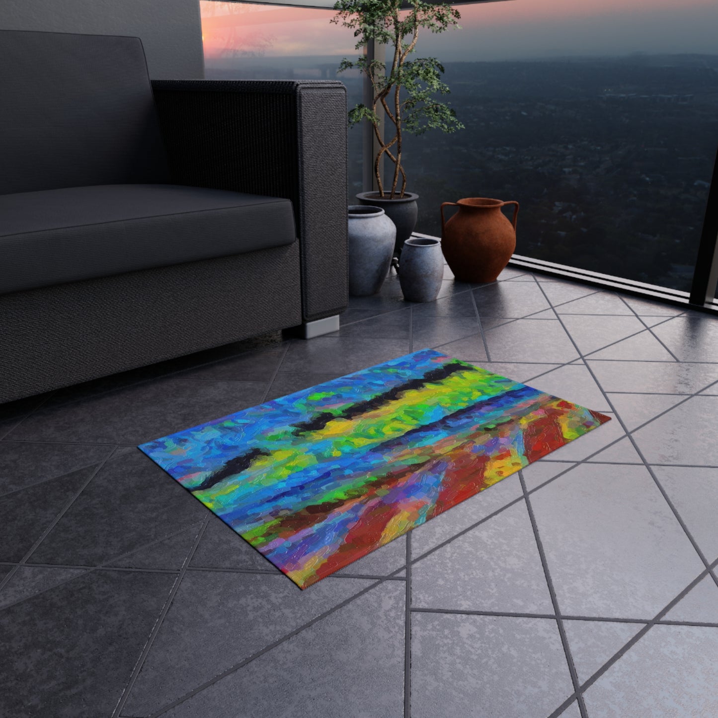 Outdoor Rug ... On-The-Prairie .. "The Storm Is Brewing" ... Central Idaho: November 2023 ... Original Works  ...