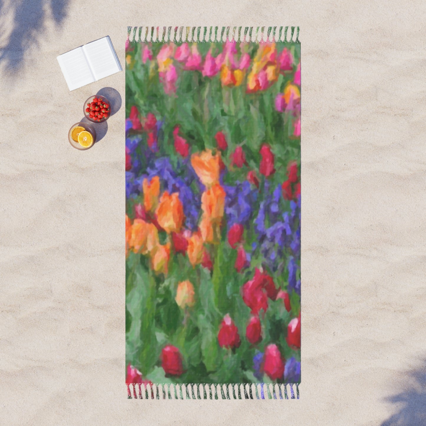 Boho Beach Cloth ... Skagit Valley Tulips ... Skagit Valley, Washington ... Family Archives ... Original Works ... Circa 1980's ...