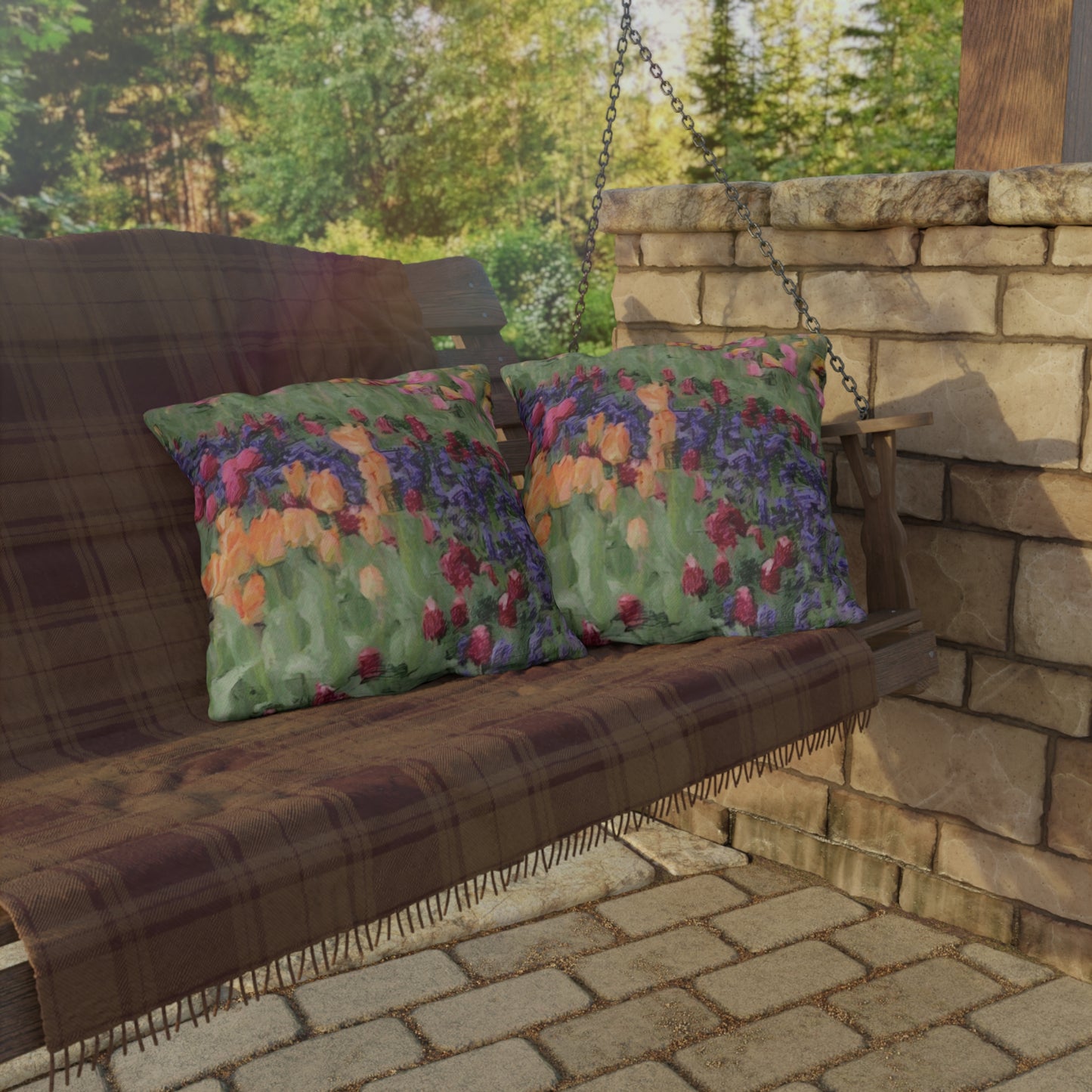 Outdoor Pillows ... Skagit Valley Tulips ... Skagit Valley, Washington ... Family Archives ... Original Works ... Circa 1980's ...