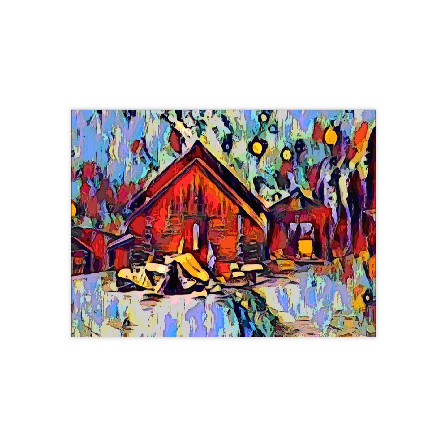 Ceramic Photo Tile ... A Very Abstract "Mountain Winter Scene" ... Original Works. Copyright Phot's Photo_LODA: Les Objets D'Art. December 2023 ...