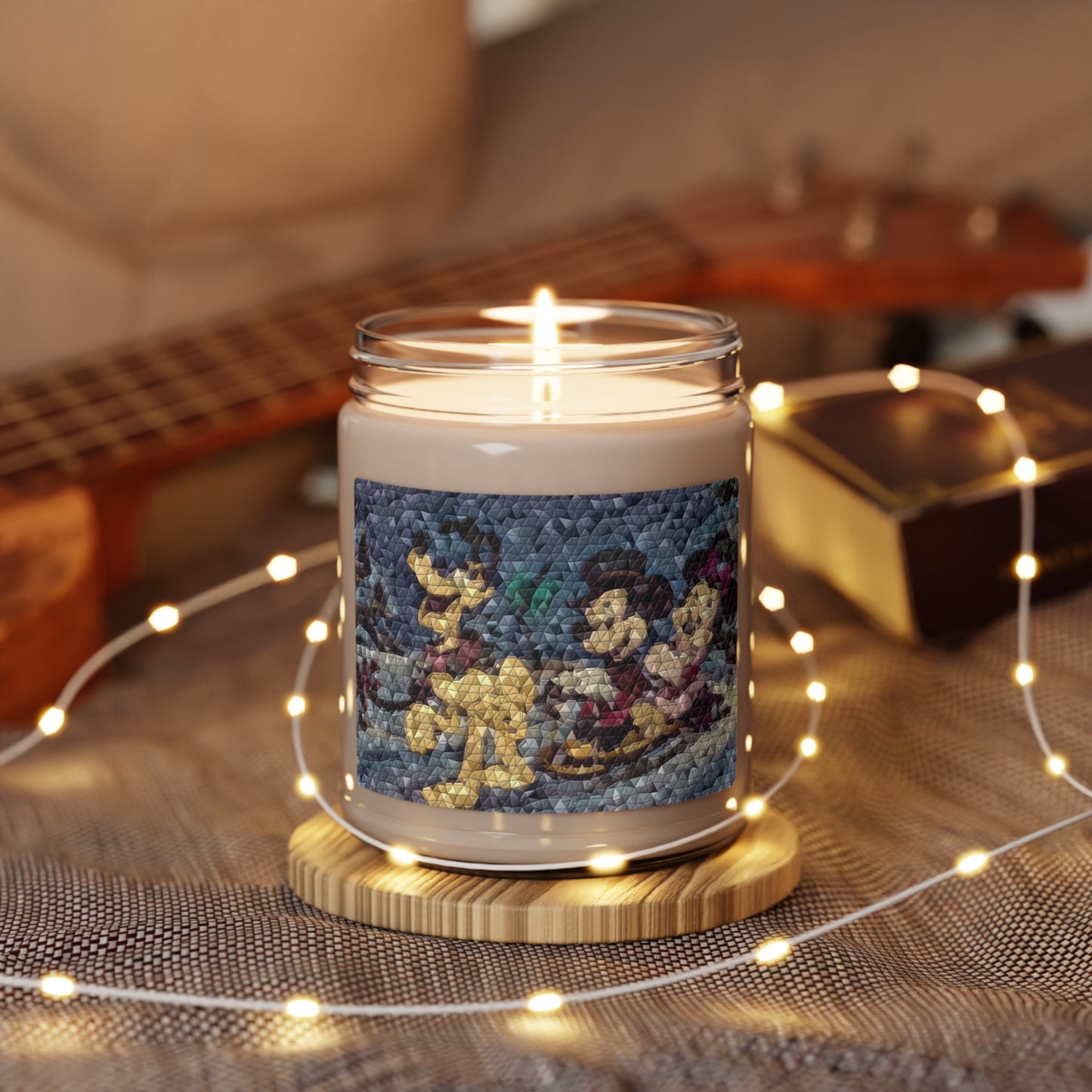 Scented Soy Candle, 9oz ... Mickey_N_Minnie Mouse & Pluto ... "A Winter Sleigh Ride" ... Original Works. Winter 2023 ...