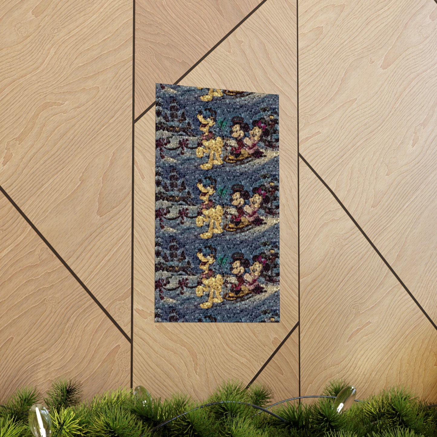 Matte Vertical Posters ... Mickey_N_Minnie Mouse & Pluto ... "A Winter Sleigh Ride" ... Original Works. Winter 2023 ...