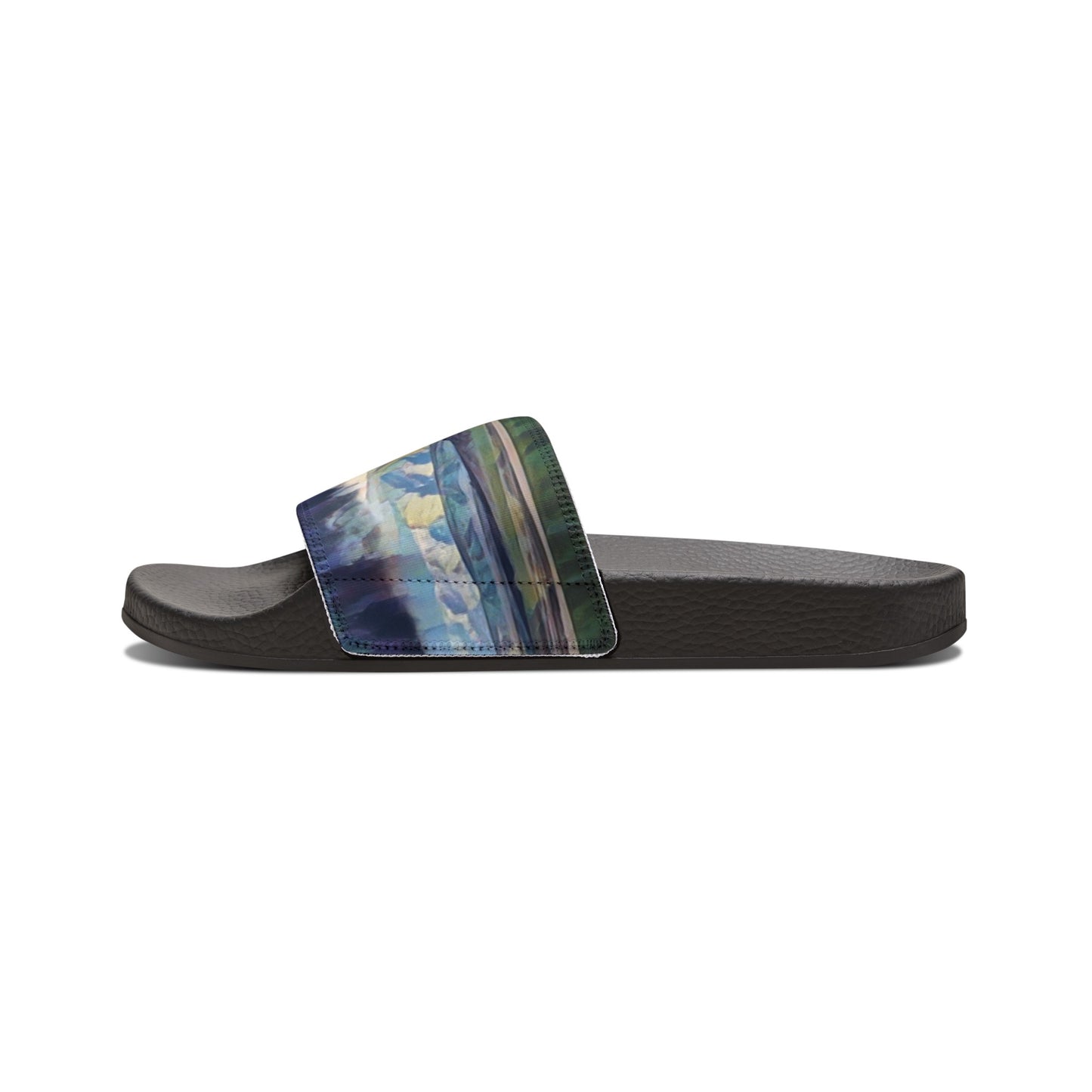 Women's PU Slide Sandals ... On-The-Prairie .. "The Storm Is Brewing" ... Central Idaho: November 2023 ... Original Works ...