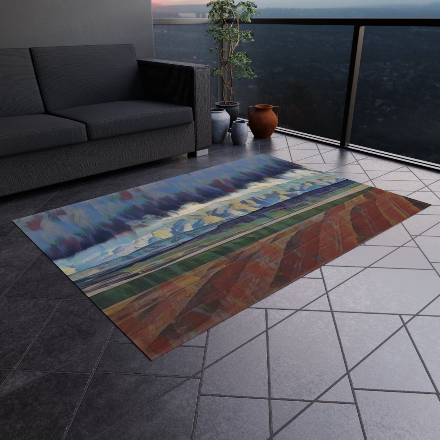 Outdoor Rug ... On-The-Prairie .. "The Storm Is Brewing" ... Central Idaho: November 2023 ... Original Works  ...
