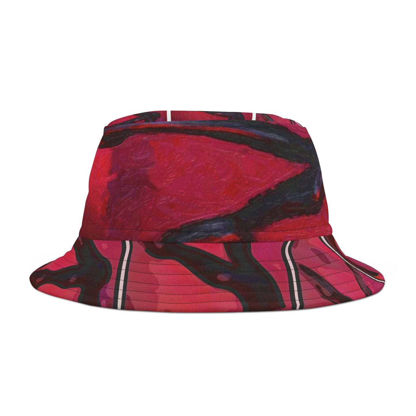 Bucket Hat (AOP) ... Red: ... "The Color & Seductor Of Passion!" ... Original Works ...