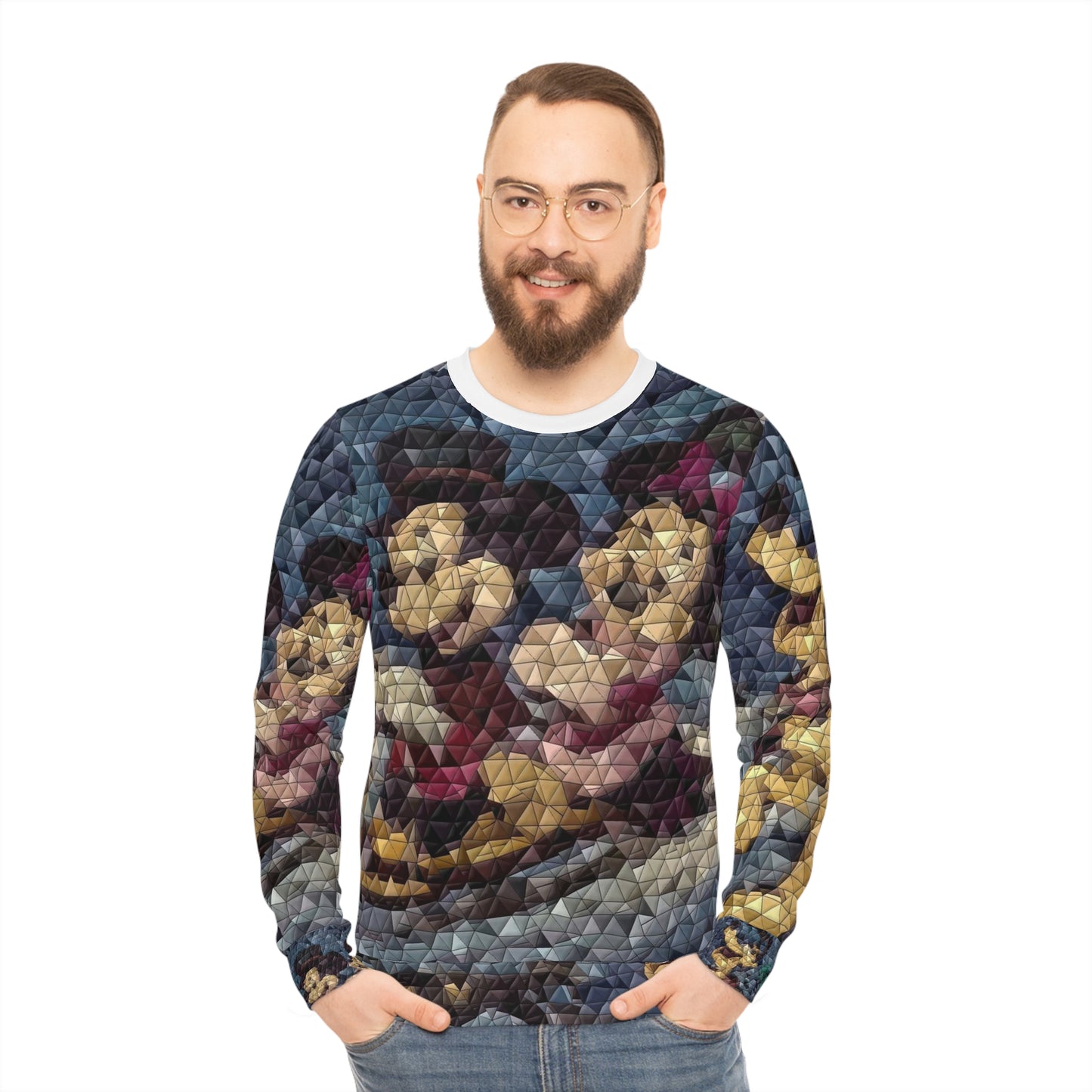Lightweight Sweatshirt (AOP) ... Mickey_N_Minnie Mouse & Pluto ... "A Winter Sleigh Ride" ... Original Works. Winter 2023 ...