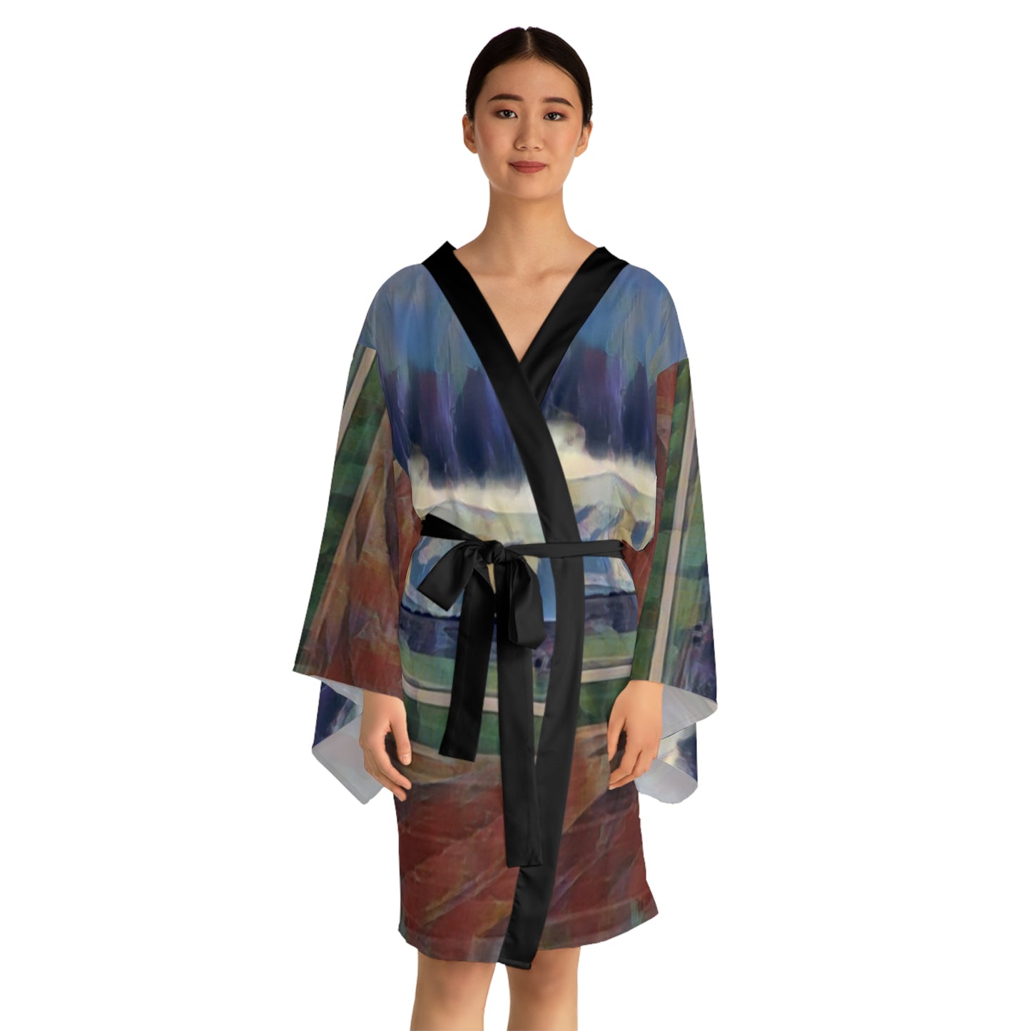 Long Sleeve Kimono Robe (AOP) ... On-The-Prairie .. "The Storm Is Brewing" ... Central Idaho: November 2023 ... Original Works ...