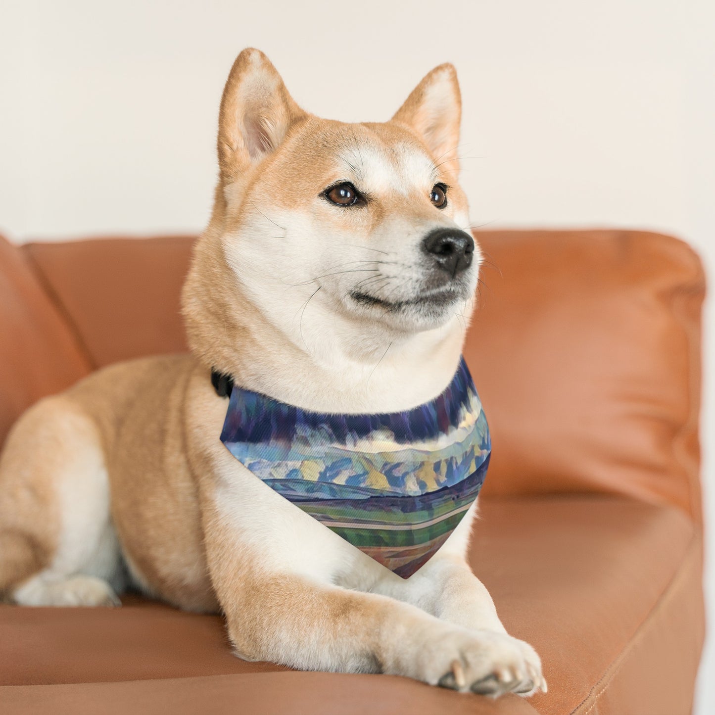 Pet Bandana Collar ... On-The-Prairie .. "The Storm Is Brewing" ... Central Idaho: November 2023 ... Original Works  ...