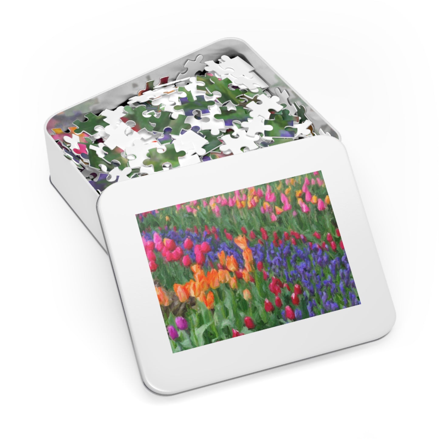 Jigsaw Puzzle (30, 110, 252, 500,1000-Piece) ... Skagit Valley Tulips ... Skagit Valley, Washington ... Family Archives ... Original Works ... Circa 1980's ...