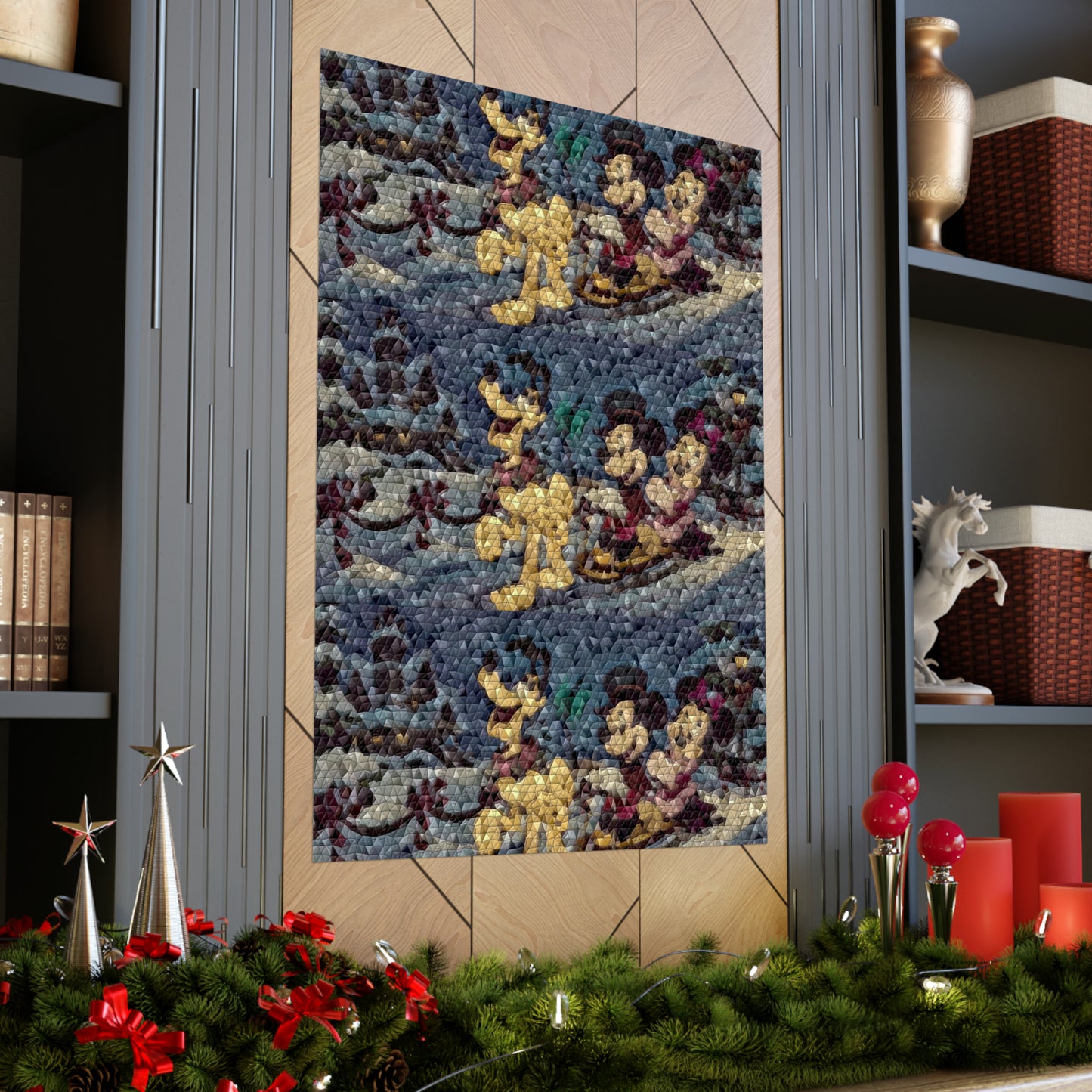 Matte Vertical Posters ... Mickey_N_Minnie Mouse & Pluto ... "A Winter Sleigh Ride" ... Original Works. Winter 2023 ...