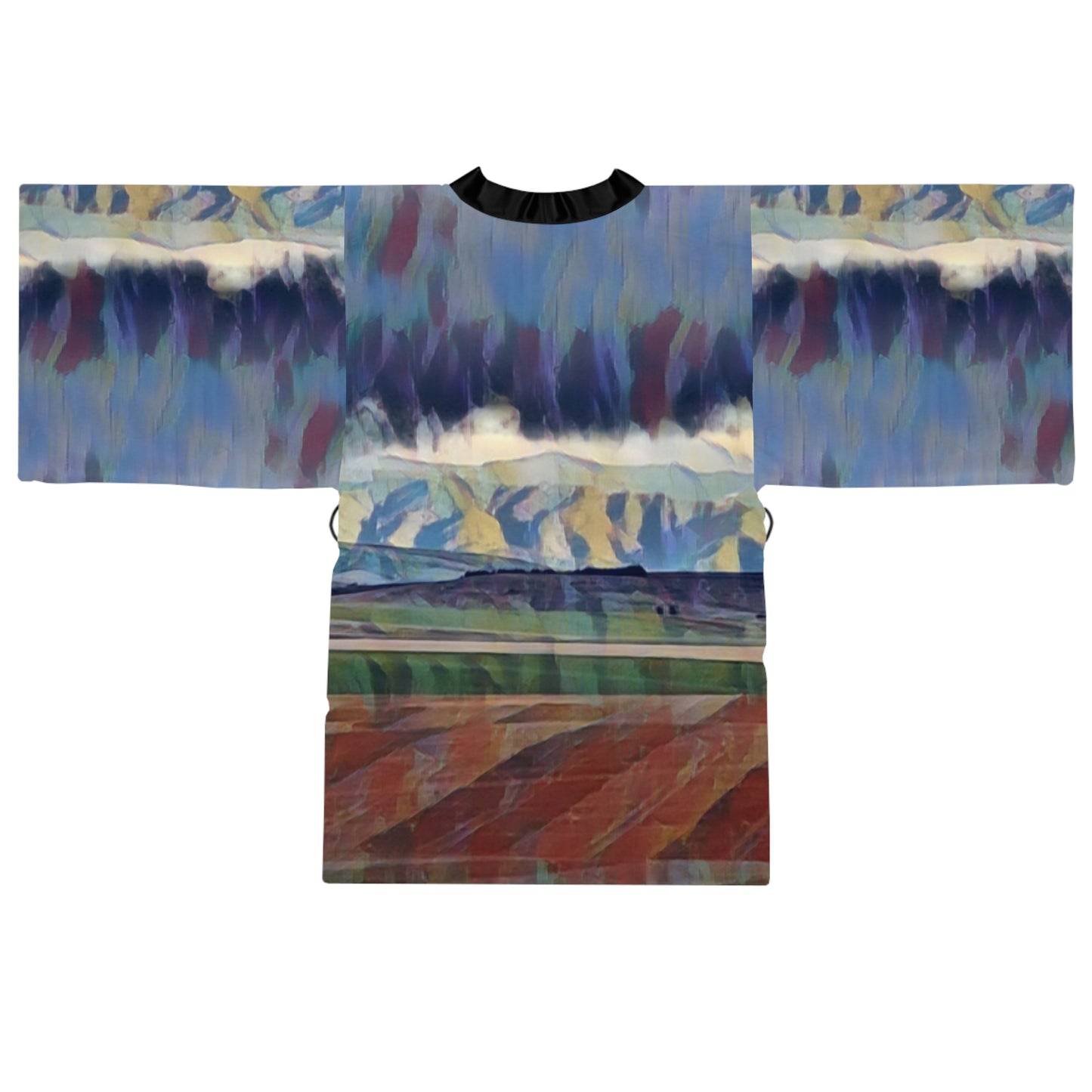 Long Sleeve Kimono Robe (AOP) ... On-The-Prairie .. "The Storm Is Brewing" ... Central Idaho: November 2023 ... Original Works ...