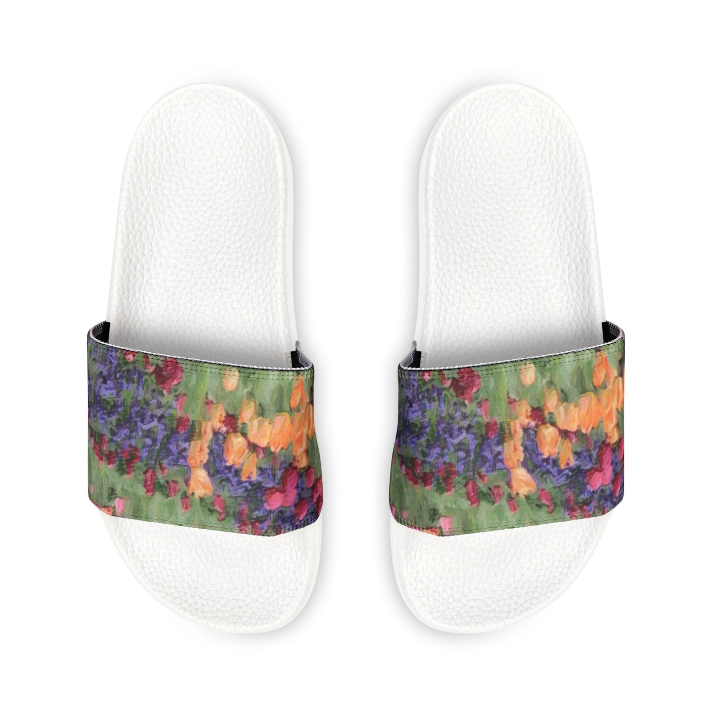 Men's PU Slide Sandals ... Skagit Valley Tulips ... Skagit Valley, Washington ... Family Archives ... Original Works ... Circa 1980's ...