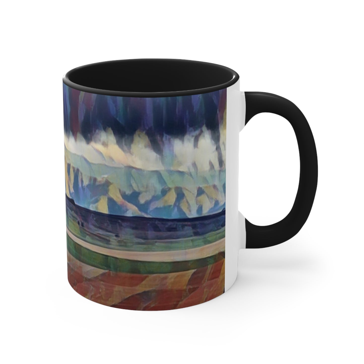 Accent Coffee Mug, 11oz ...  On-The-Prairie .. "The Storm Is Brewing" ... Central Idaho: November 2023 ... Original Works ...