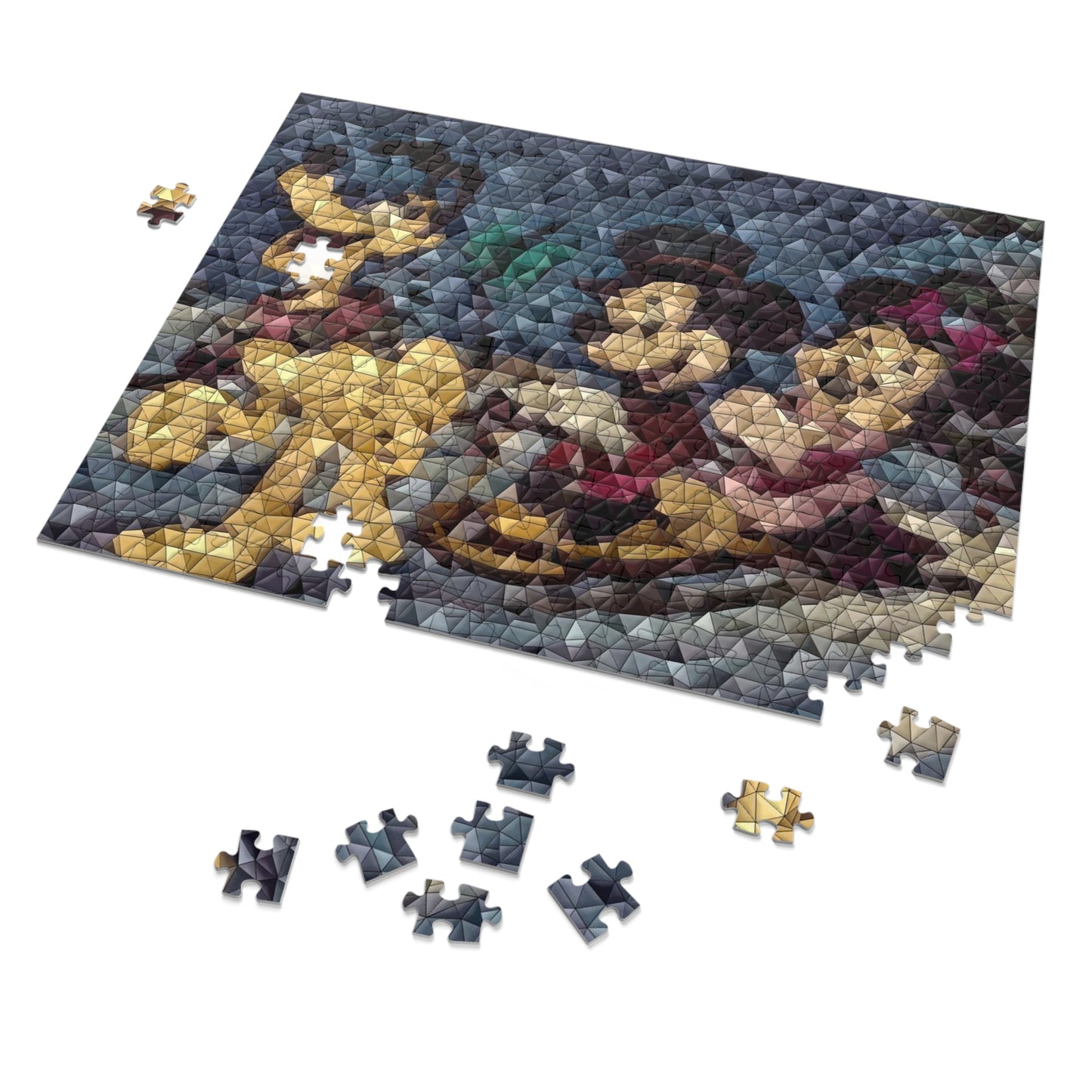 Jigsaw Puzzle (30, 110, 252, 500,1000-Piece) ... Mickey_N_Minnie Mouse & Pluto ... "A Winter Sleigh Ride" ... Original Works. Winter 2023 ...