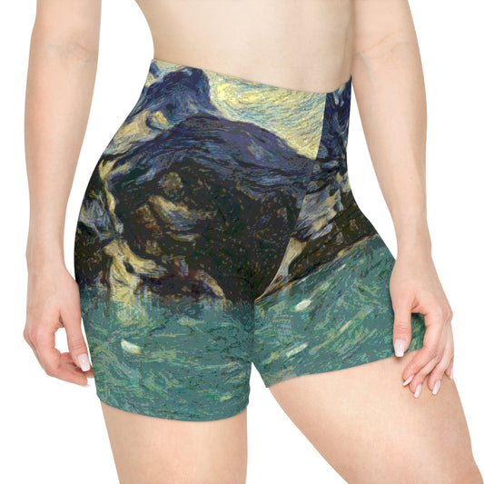 Women's Biker Shorts (AOP) ... Tracy Arm Fjord ... South Of Skagway, Alaska ... Summer: June 2024 ... Original Works ...