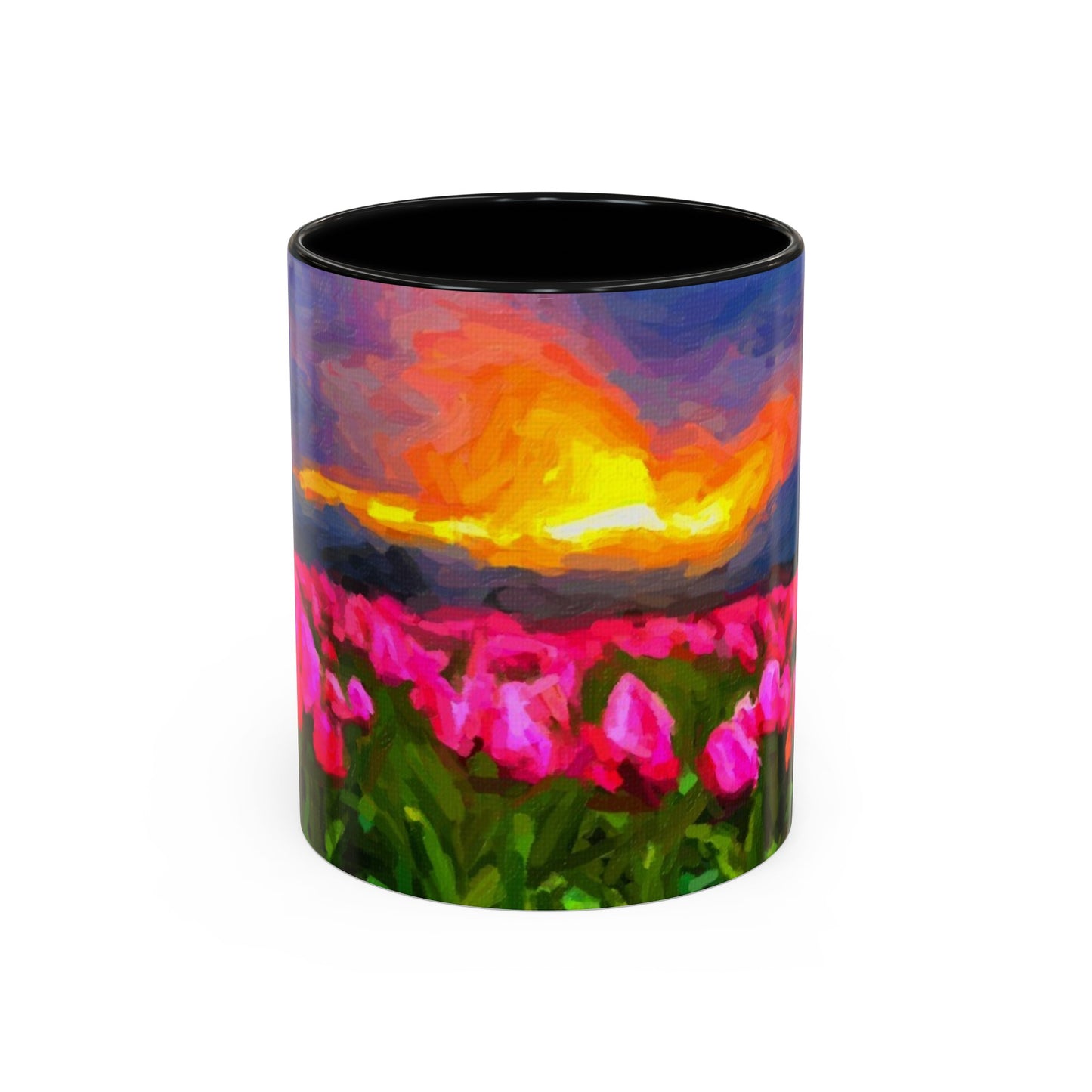 Accent Coffee Mug (11, 15oz) ... Skagit Valley Tulips ... Skagit Valley, Washington ... Family Archives ... Original Works ... Circa 1980's ...